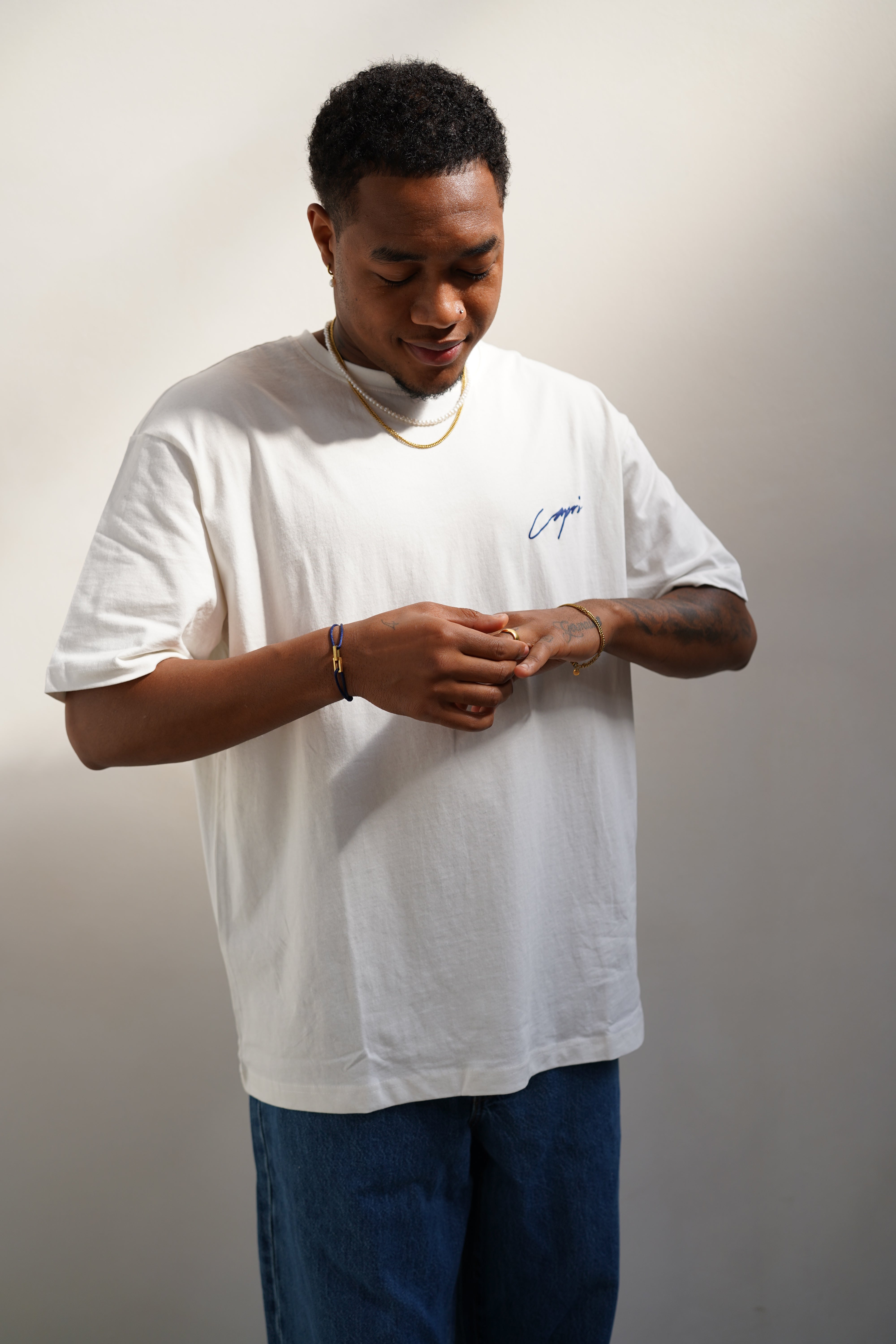 Sky - Armband - Kordel - Edelstahl