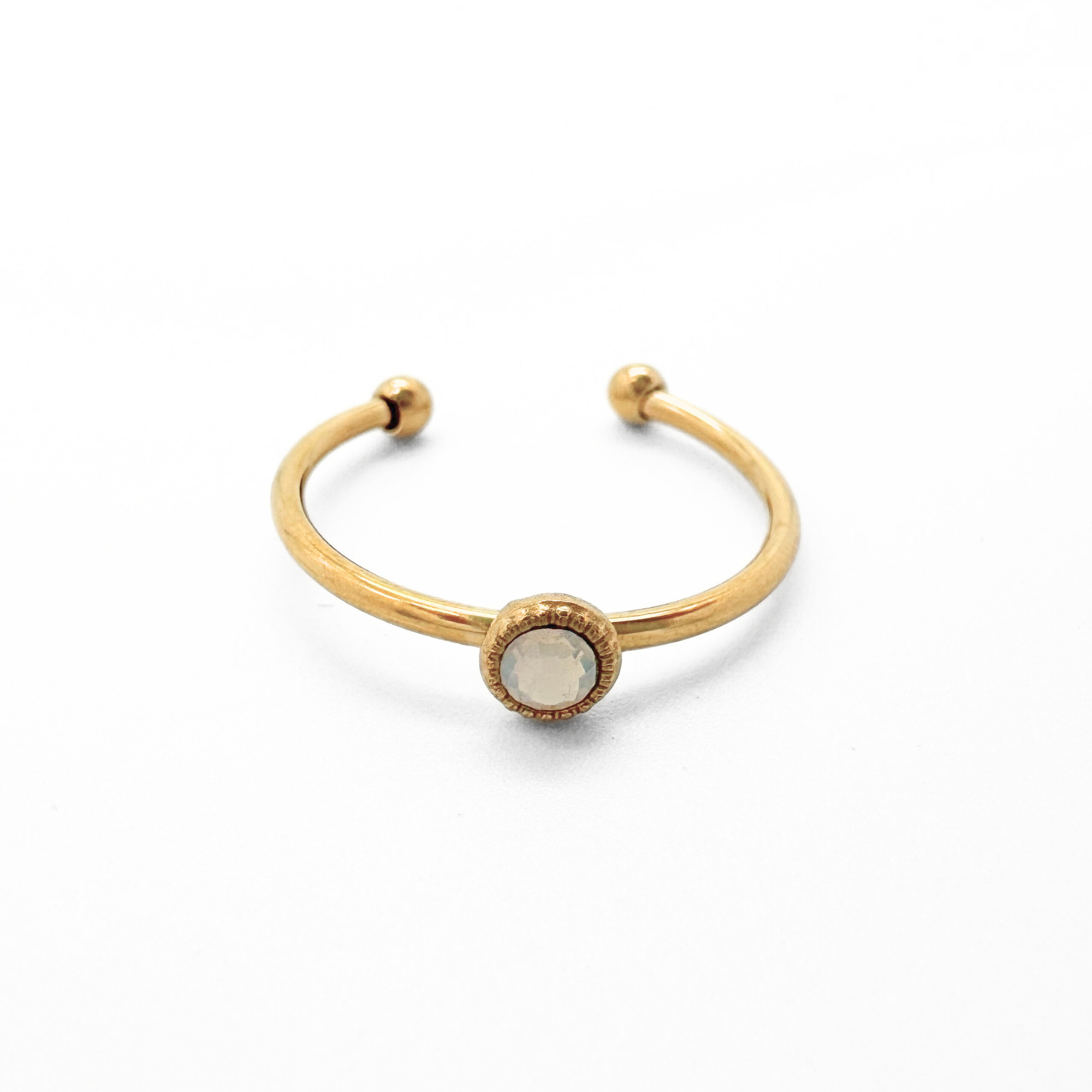 Strass - Anillo - Acero inoxidable - Ajustable