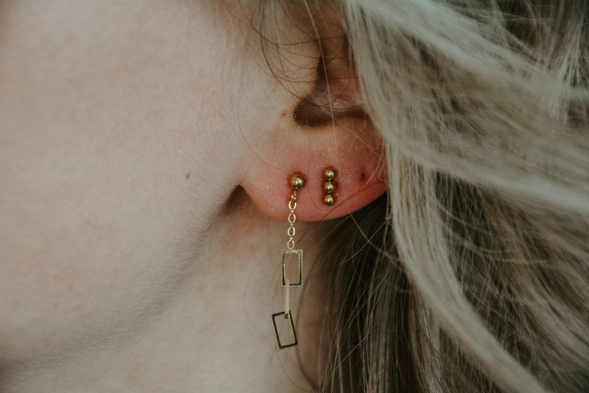 3 Dots - Studs - Earrings - Stainless Steel