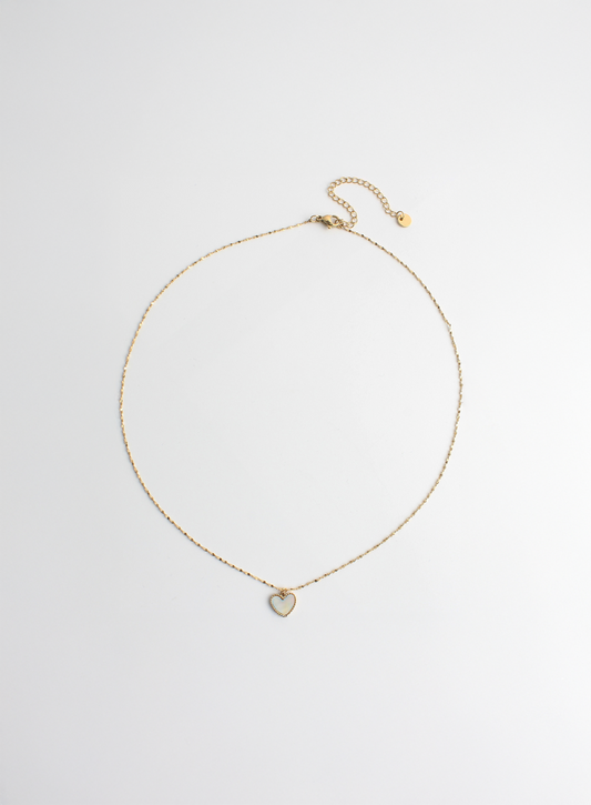 Small Shell Heart - Necklace - Stainless Steel