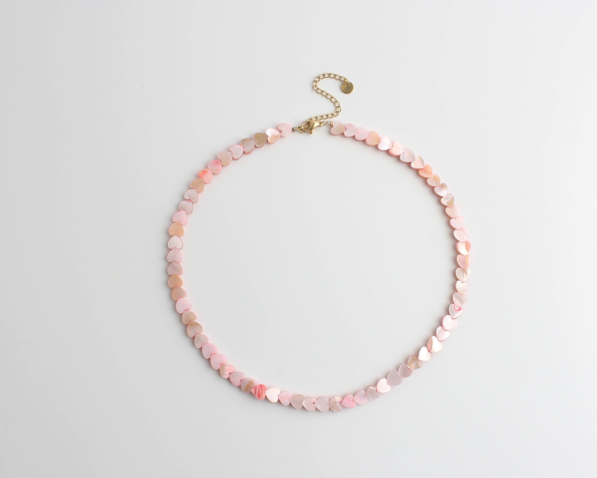 Heart To Heart - Necklace - Natural Stone - Stainless Steel