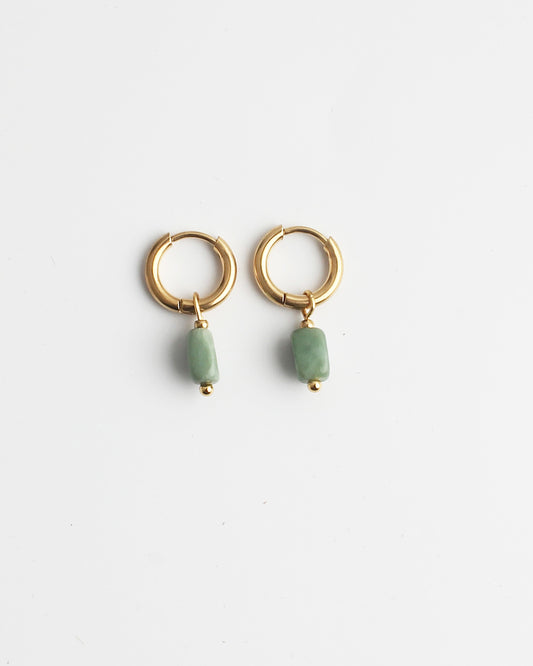 Sara - Earrings - Natural Stone - Stainless Steel