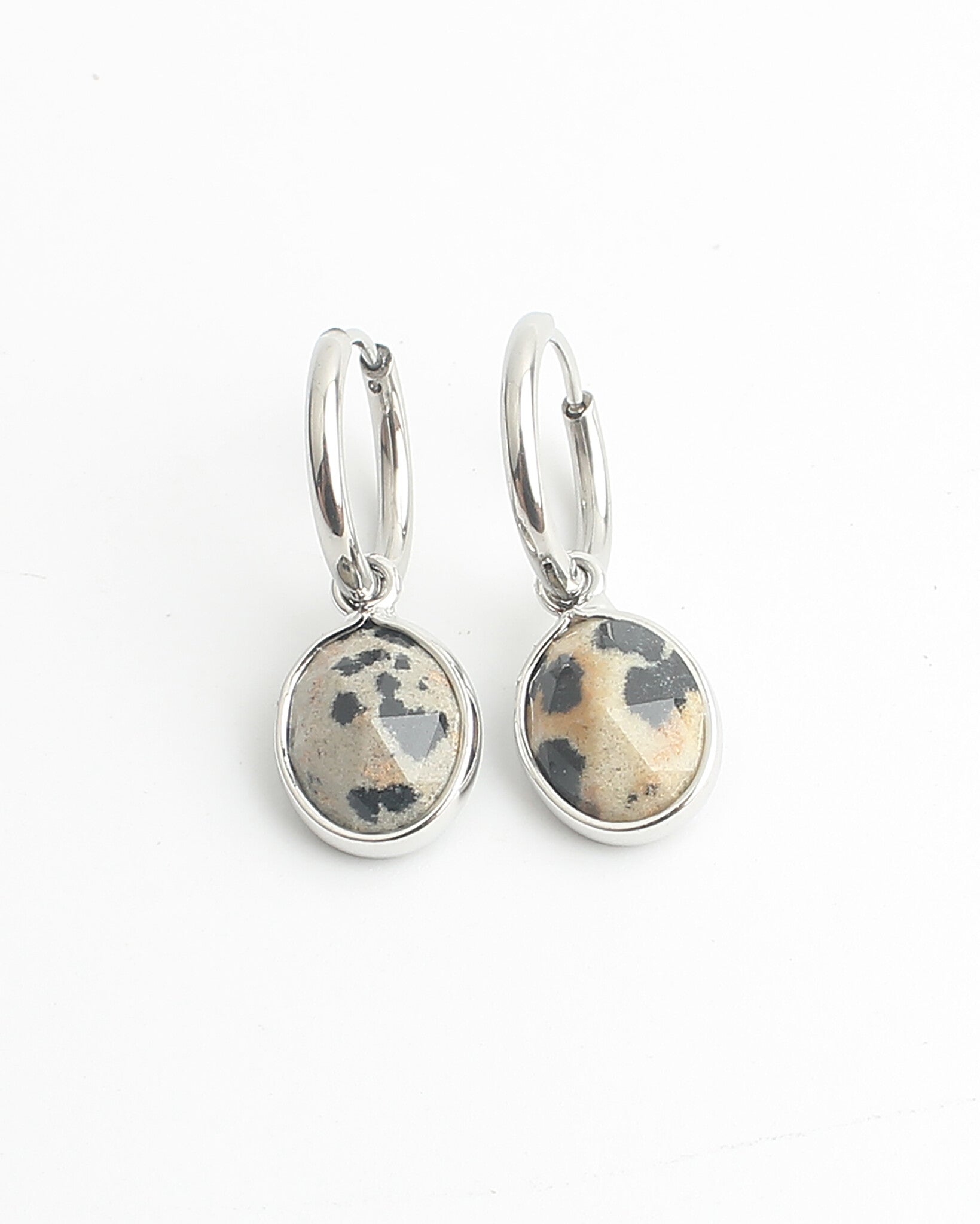 Ovally - Earrings - Natural Stone - Stainless Steel