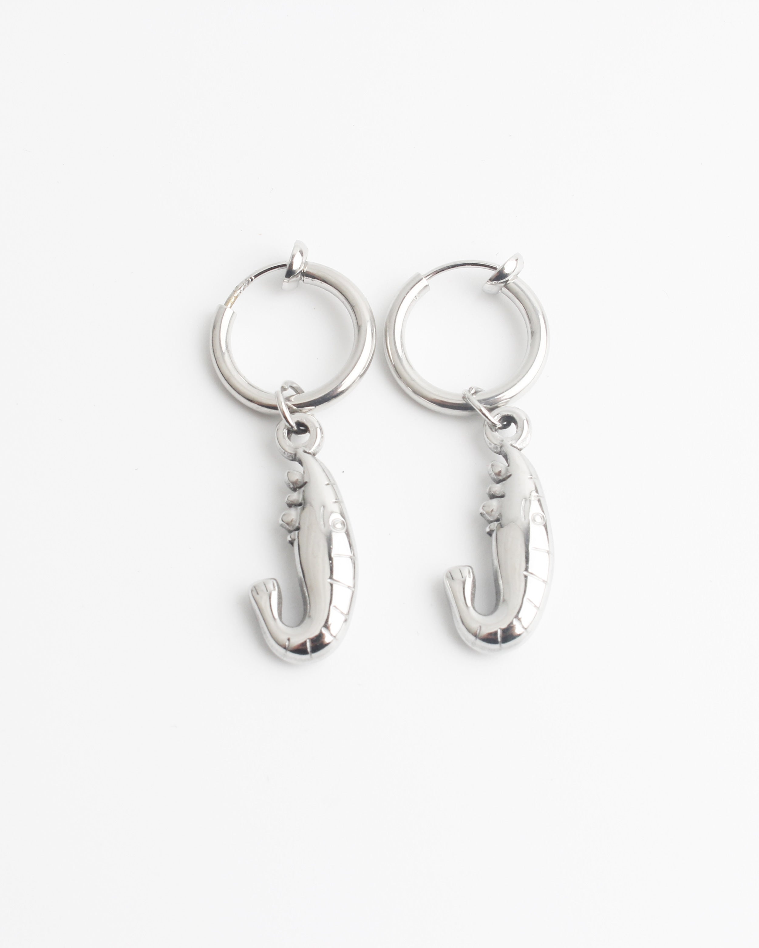 Garnele - Ohrringe - Clip On - Edelstahl