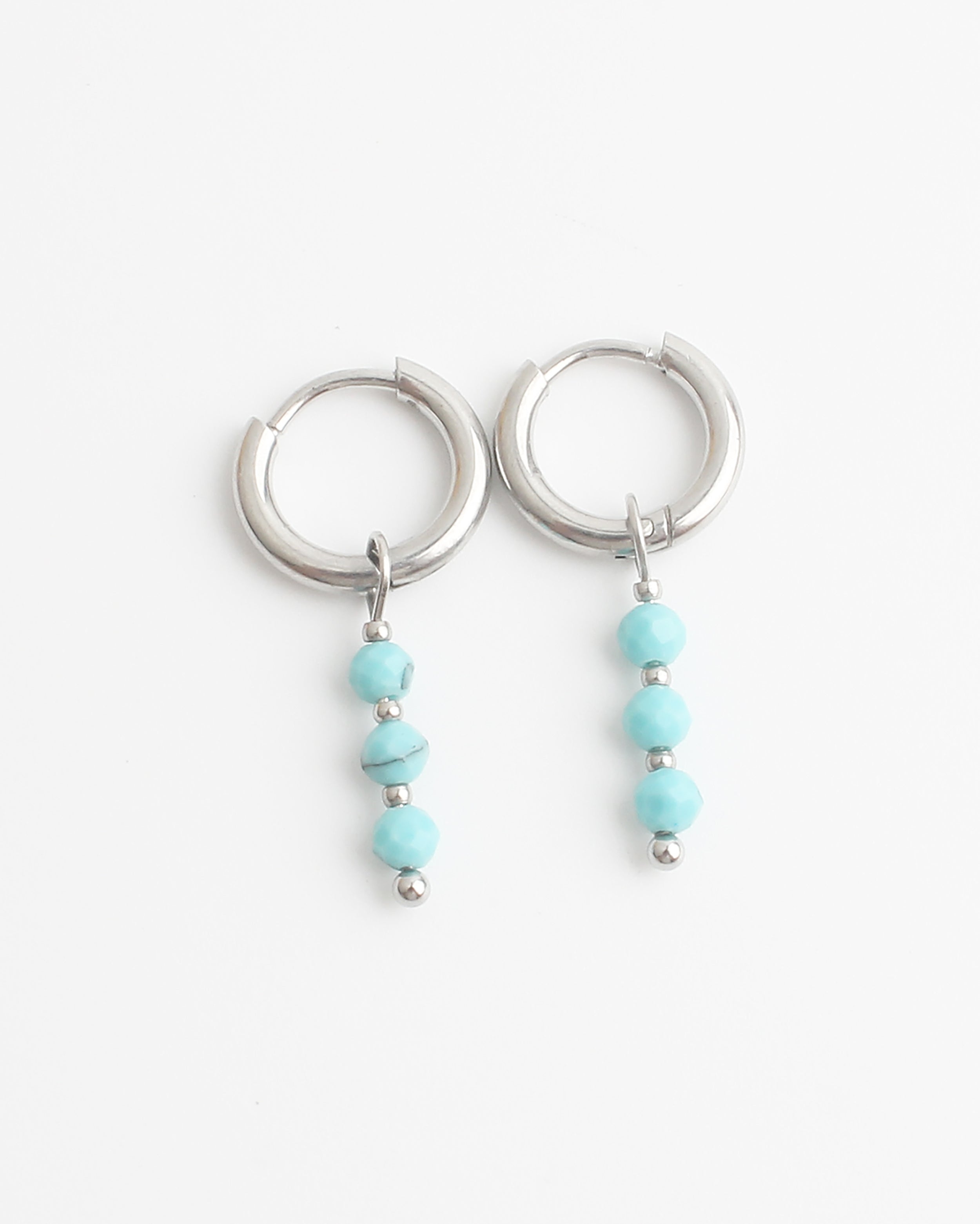 Mon Cheri - Pendientes - Piedra natural - Acero inoxidable