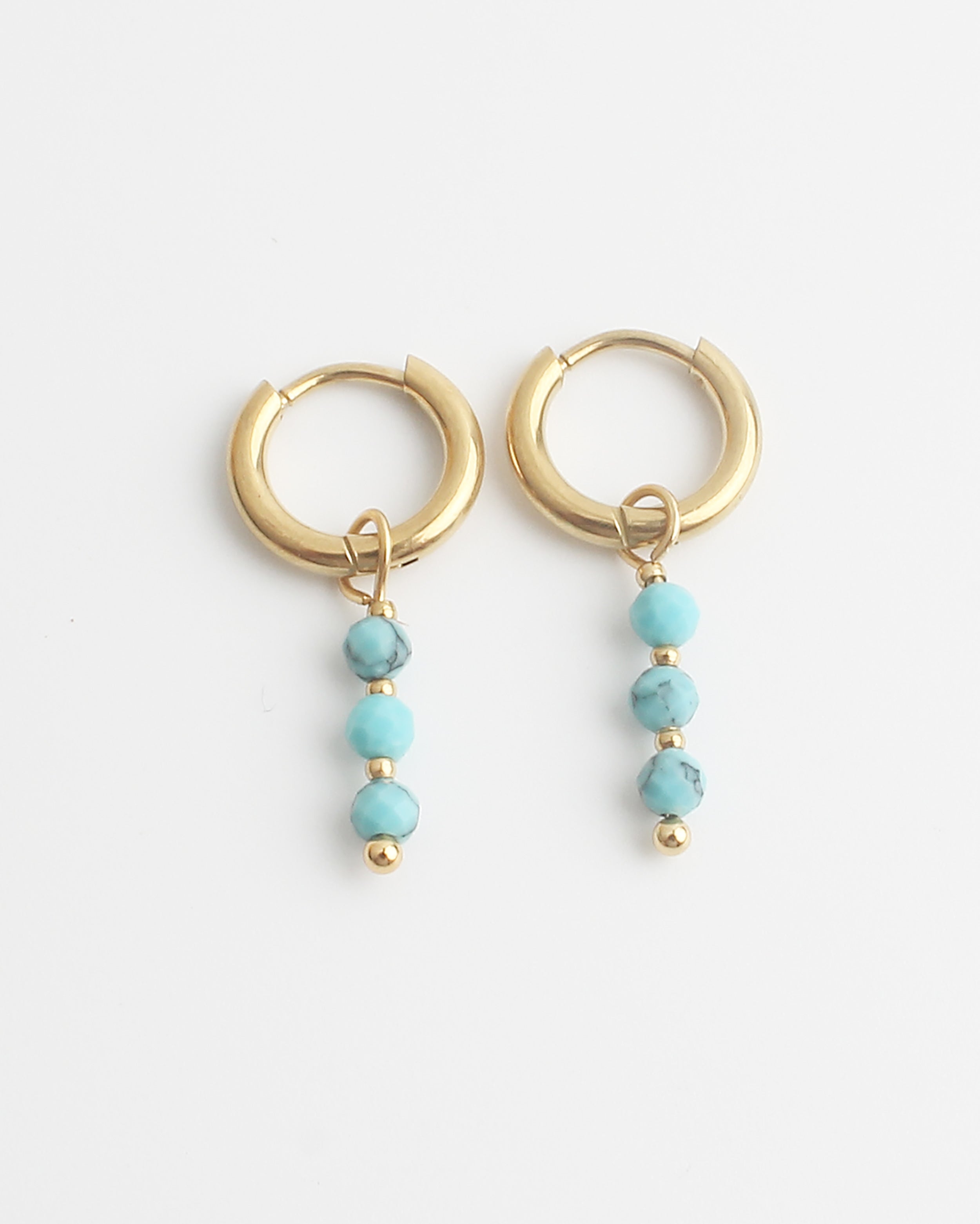 Mon Cheri - Pendientes - Piedra natural - Acero inoxidable