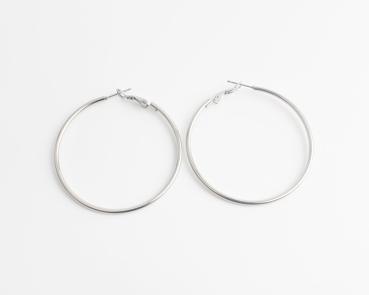 Basic hoops - Orecchini - Acciaio inossidabile