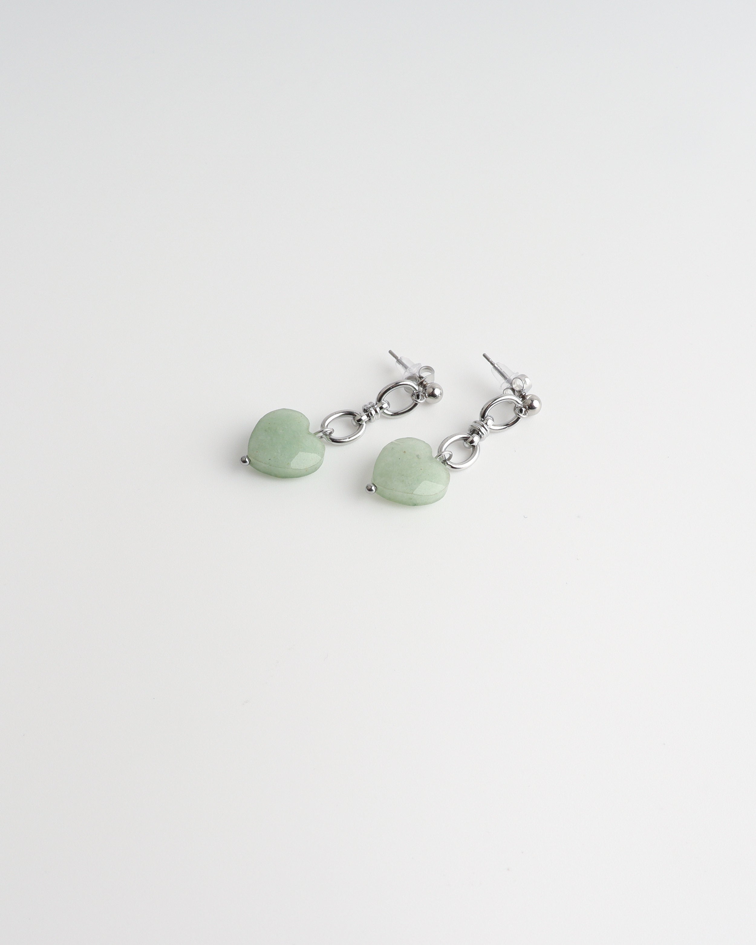 Crystel - Boucles d'oreilles - Pierre naturelle - Acier inoxydable