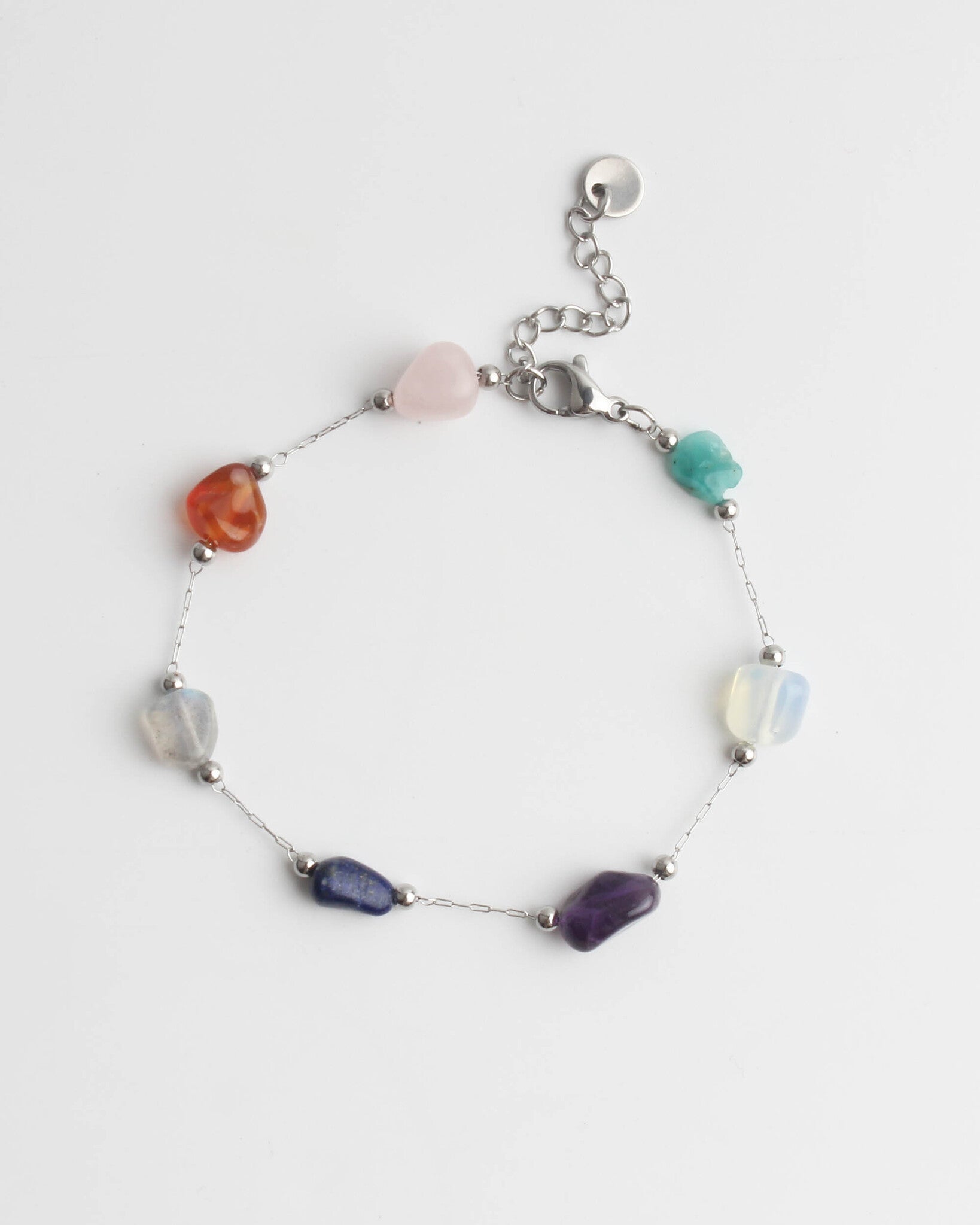 Fiene - Pulsera -  Piedra natural - Acero inoxidable