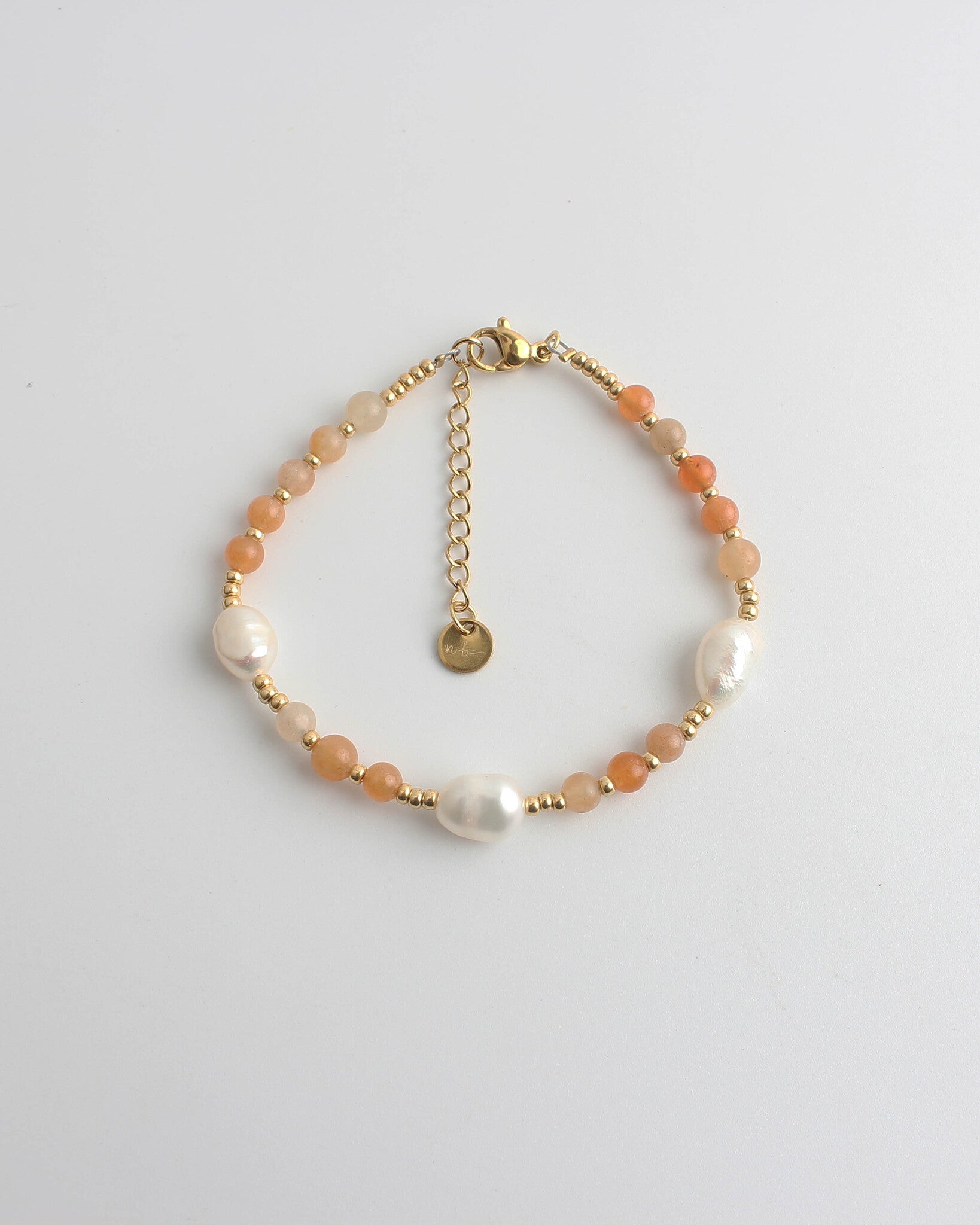 Kira - Pulsera - Piedra natural - Acero inoxidable 