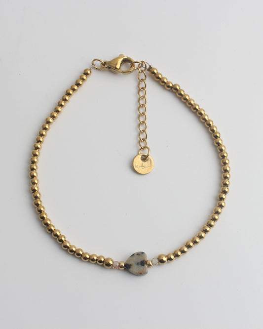 Jill - Armband - Natuursteen - Stainless Steel