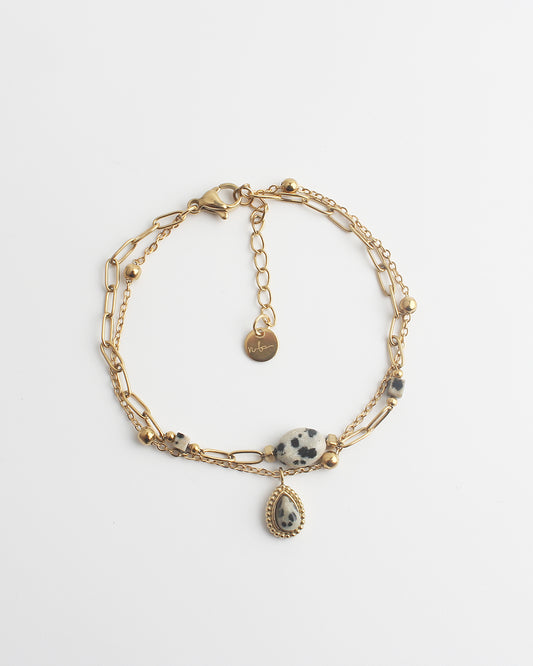 Kela - Bracelet - Pierre naturelle -Acier inoxydable