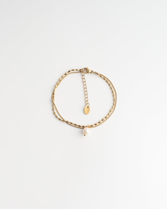 Minimalistic Pearl - Armband - Stainless Steel