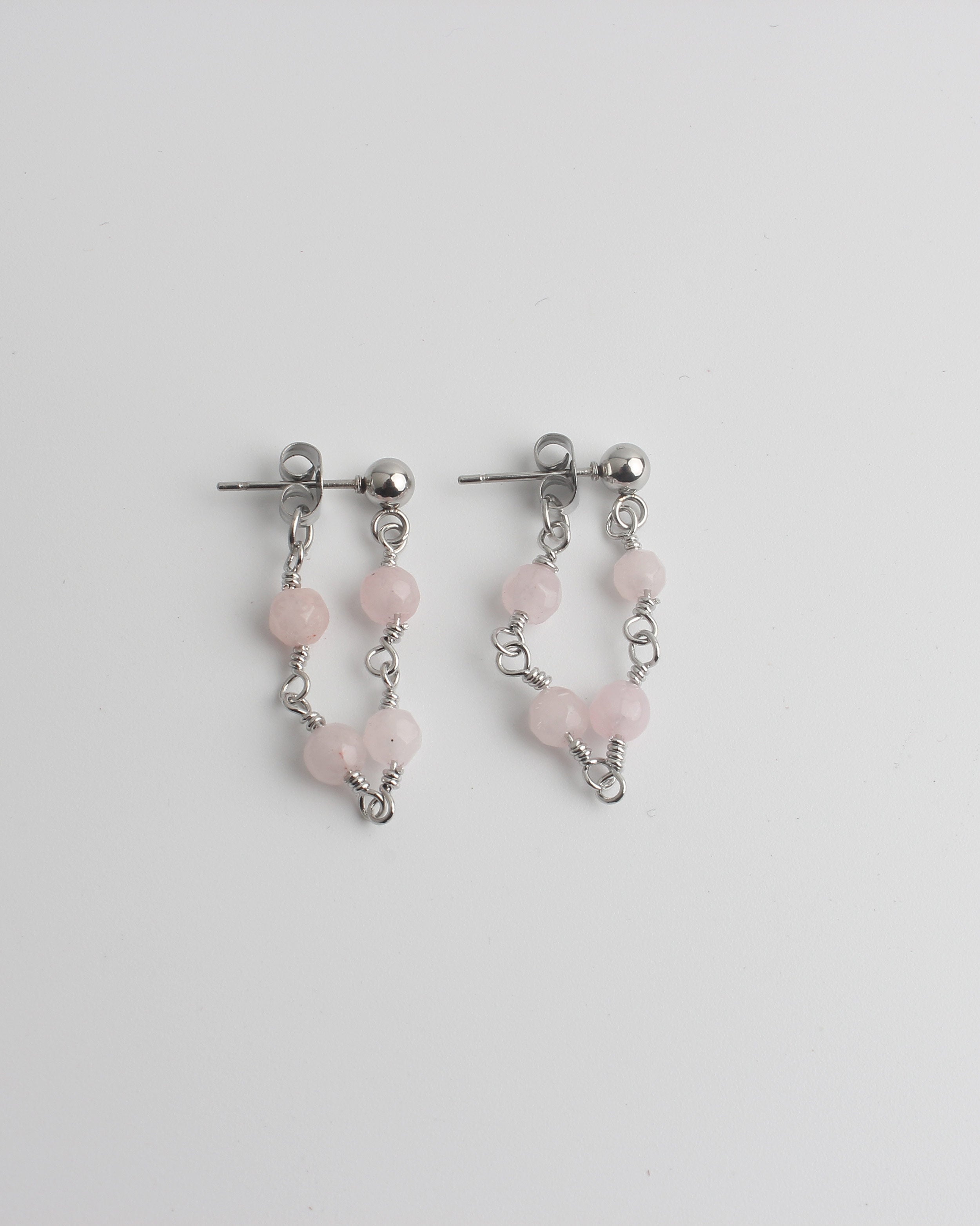 Léa - Boucles d'oreilles - Pierre naturelle - Acier inoxydable