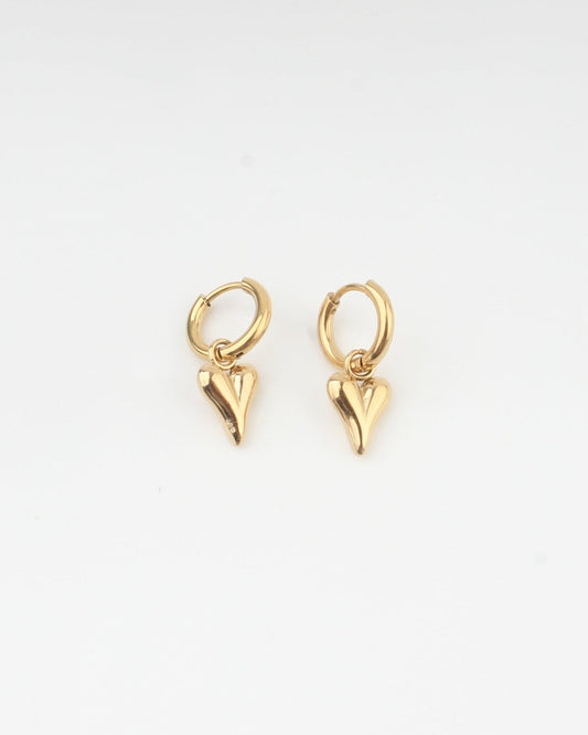 Perfect Shaped Heart - Earrings - Stainless Steel
