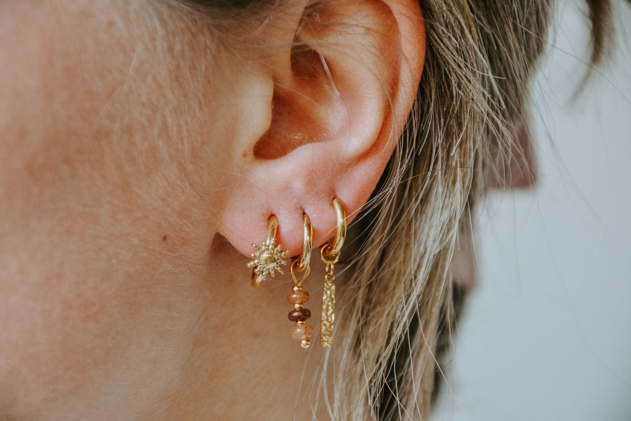 Kiara - Ohrringe - Naturstein - Edelstahl