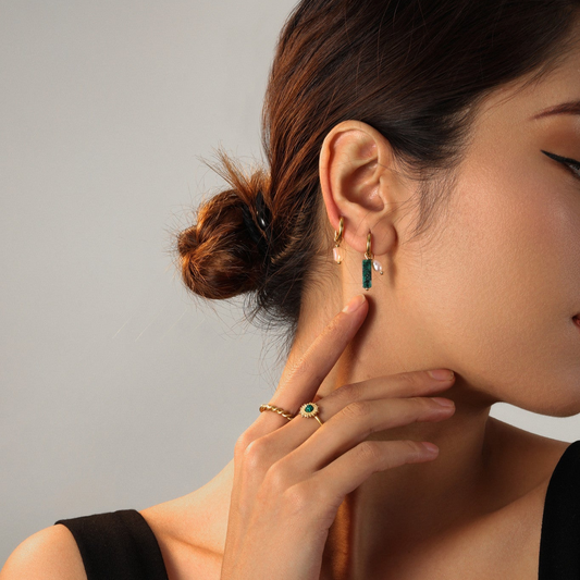 Ginnia - Ohrringe - Naturstein - Edelstahl