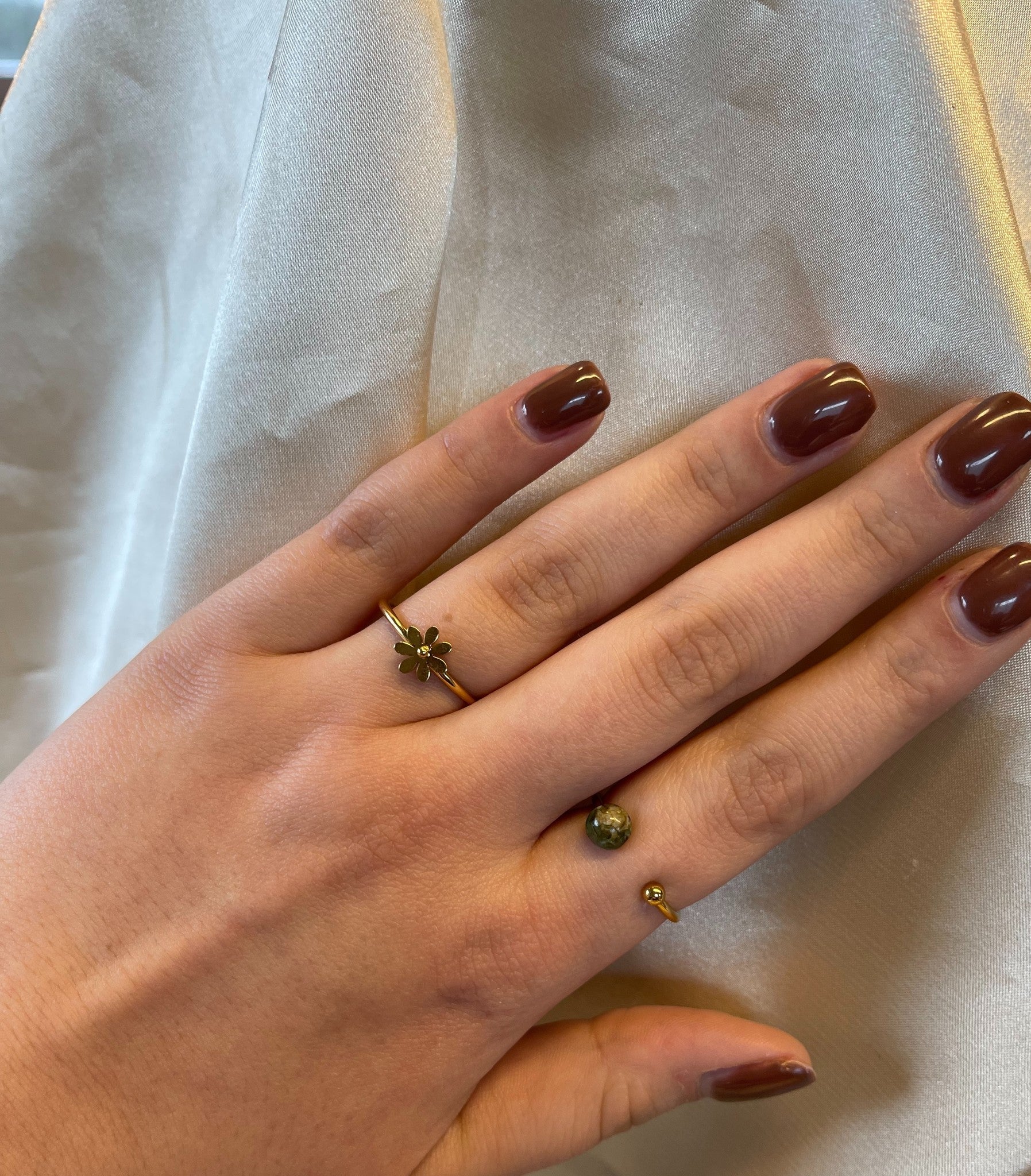 Bloom Flower - Anello - Acciaio inossidabile - Regolabile