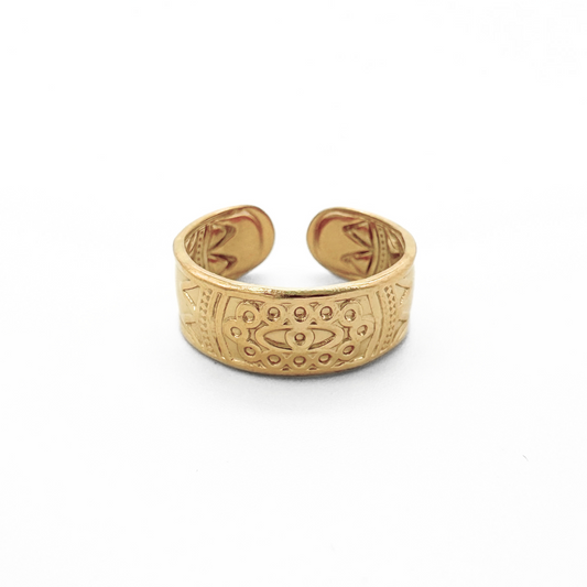 Aztec - Bague - Acier inoxydable - Ajustable