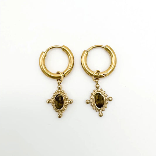 Jaipur - Earrings - Natural Stone - Stainless Steel