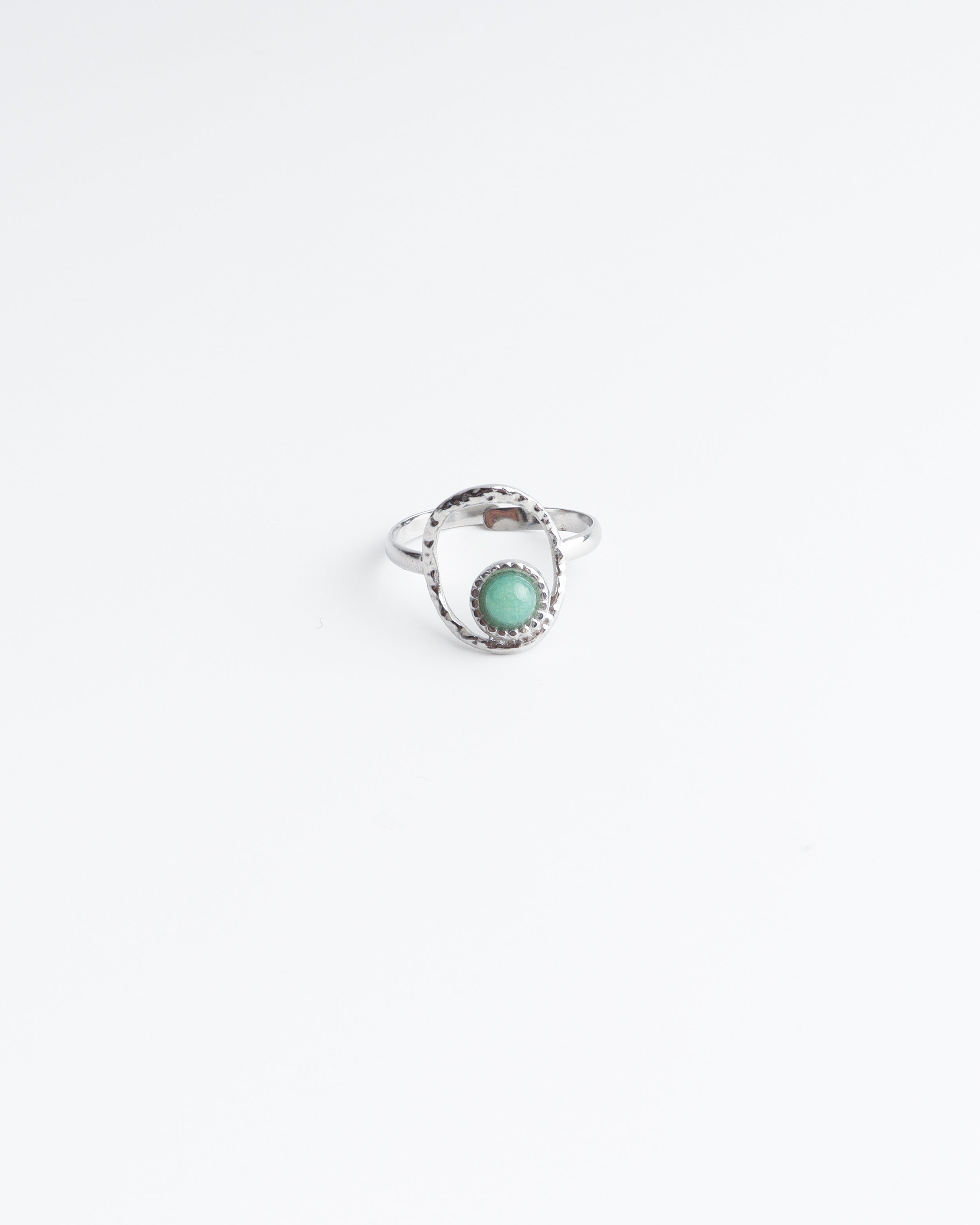 Lucia - Ring - Natural Stone - Stainless Steel - Adjustable