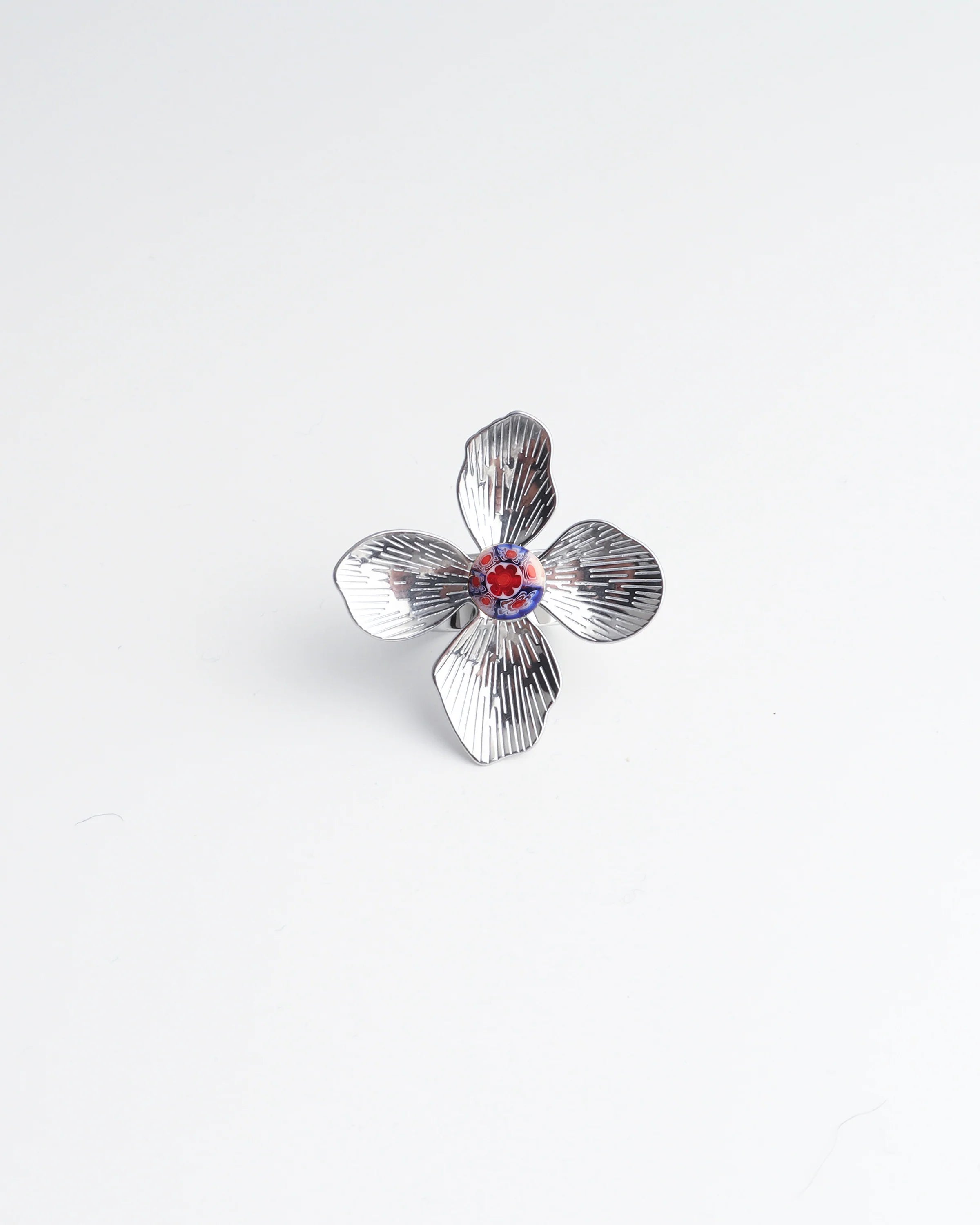 Mega Flower - Ring - Stainless Steel - Adjustable