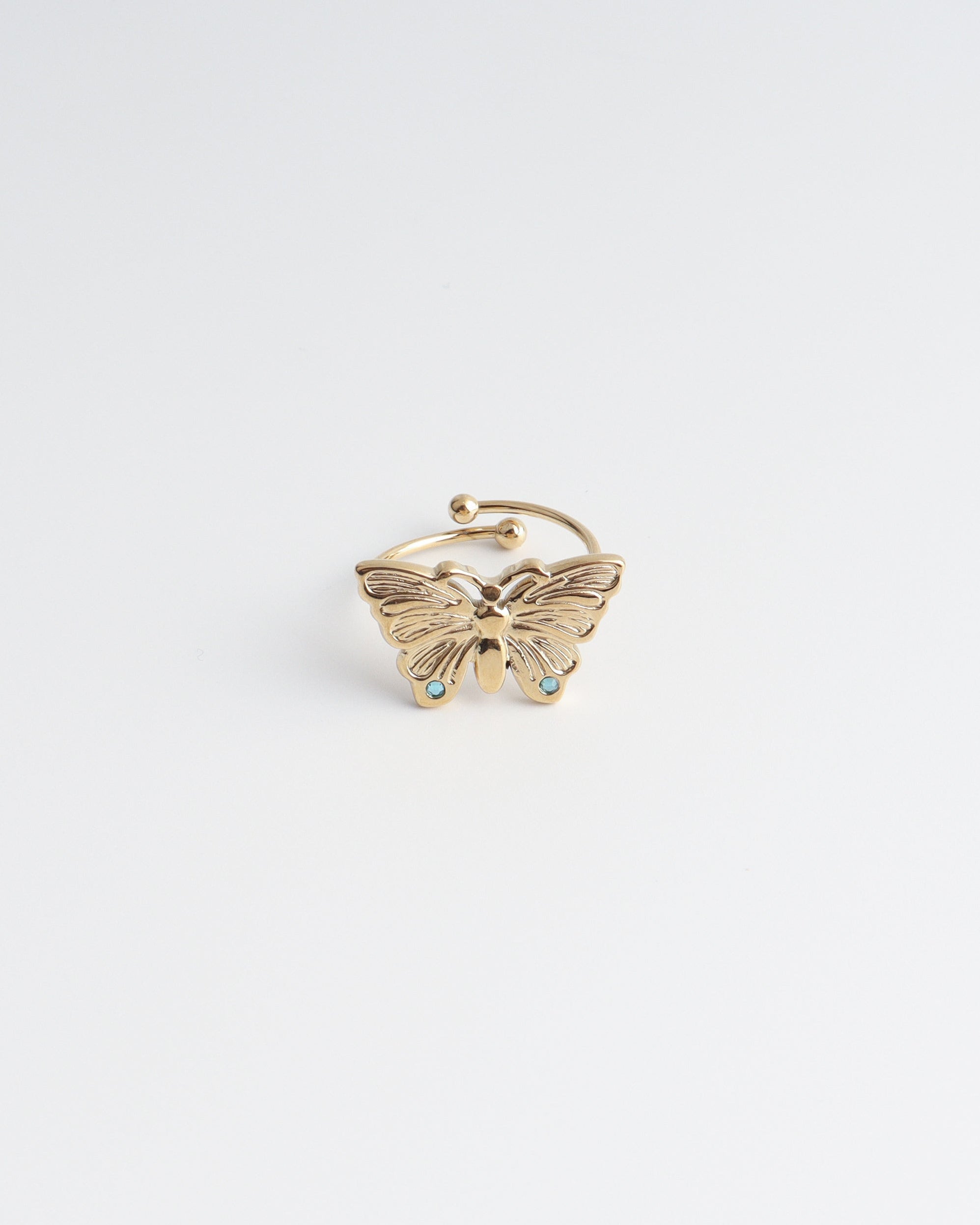 Butterfly - Bague - Acier inoxydable - Ajustable