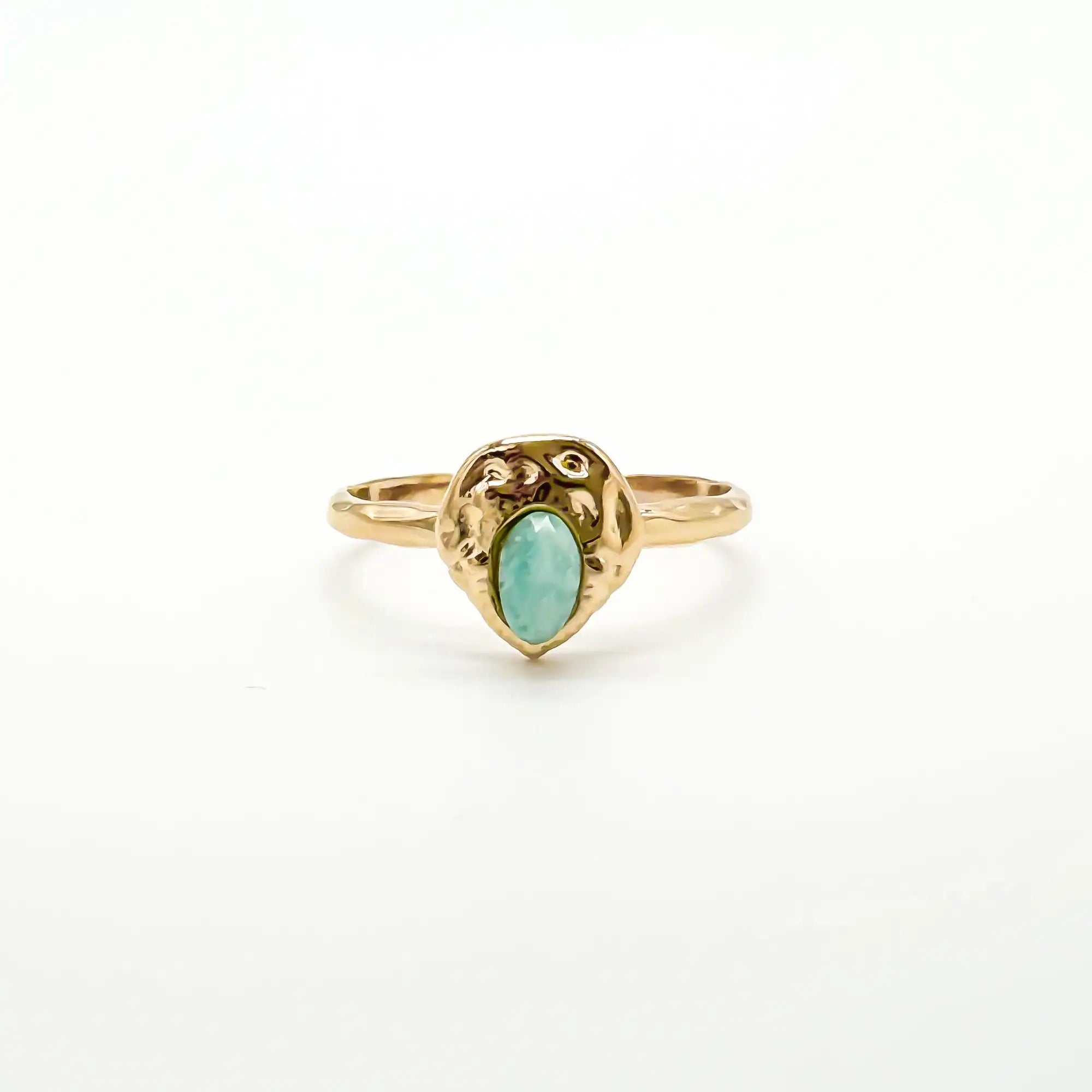 Liria - Ring - Naturstein - Edelstahl - Verstellbar