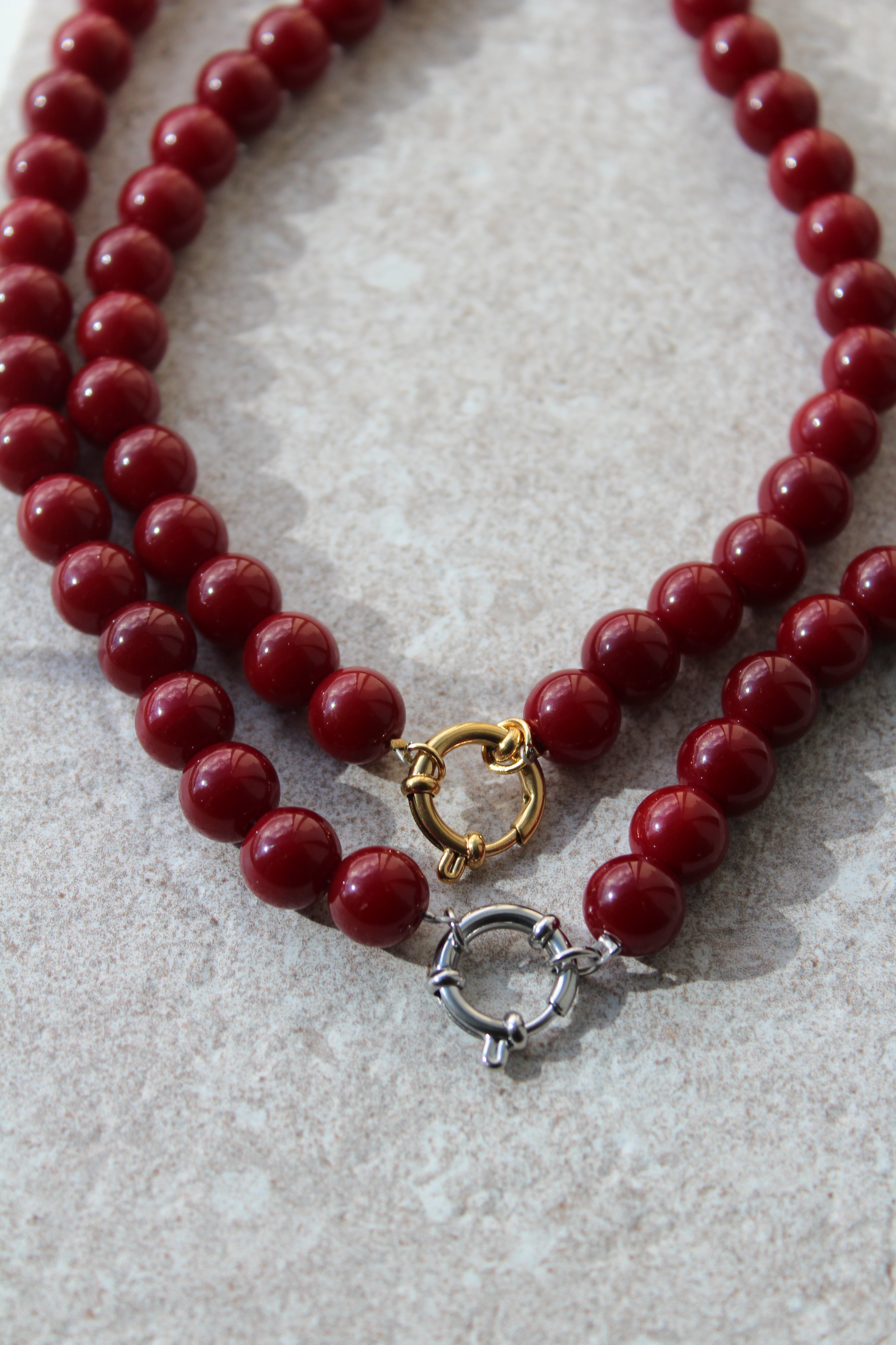 Samira - Necklace - Natural Stone -Stainless Steel