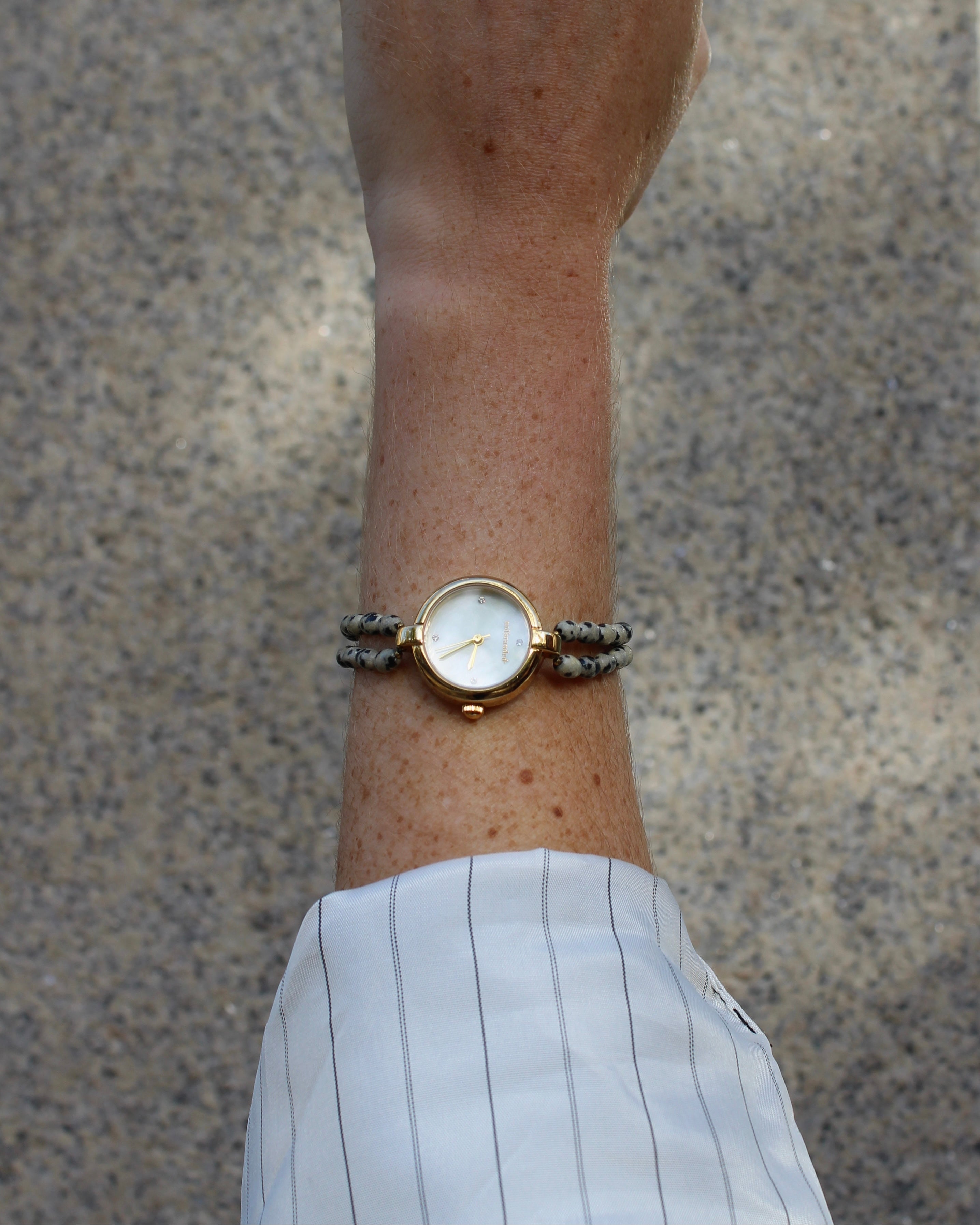 Noelia - Montre – Pierre naturelle - Acier inoxydable