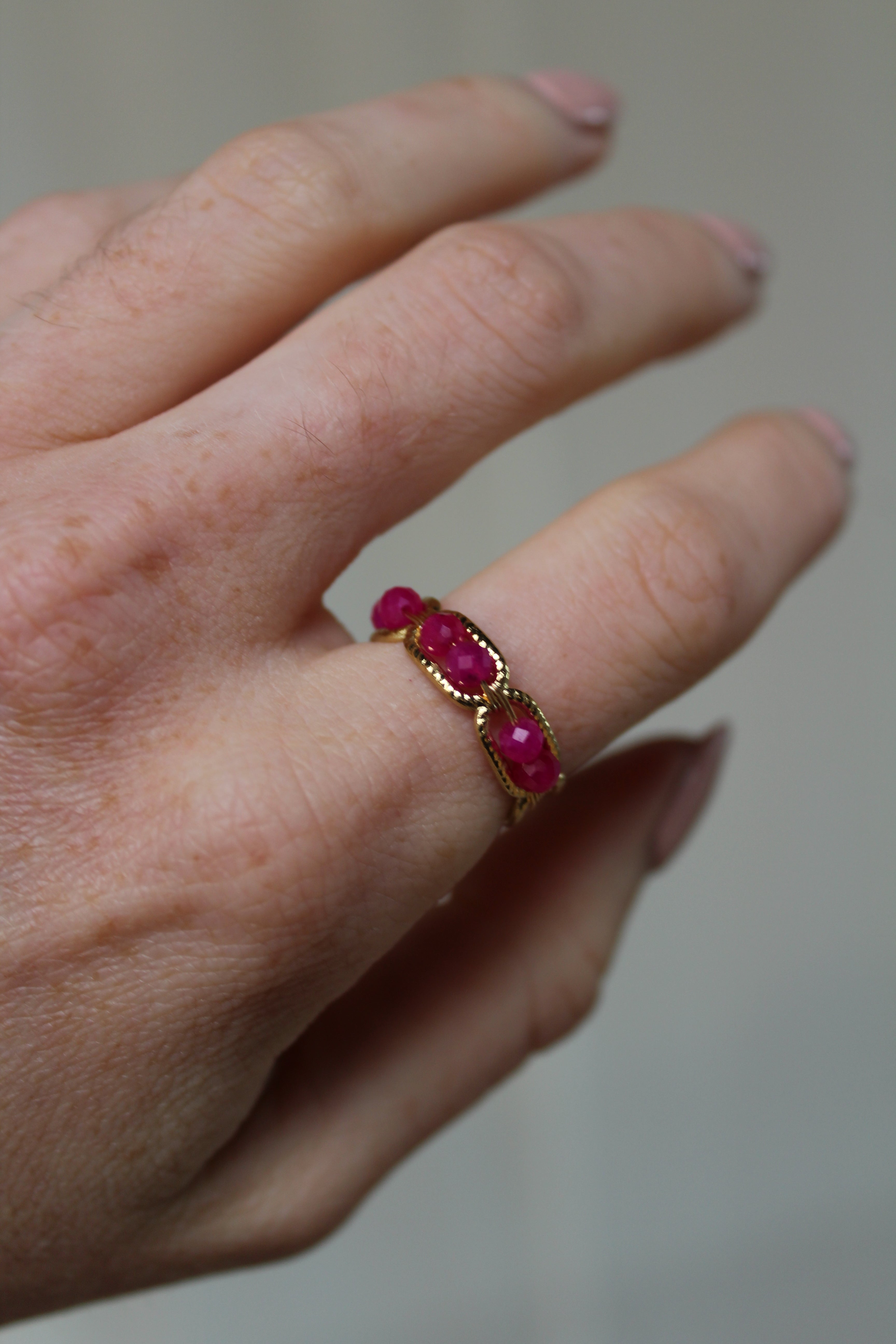 Bente - Ring - Natural Stone - Stainless Steel