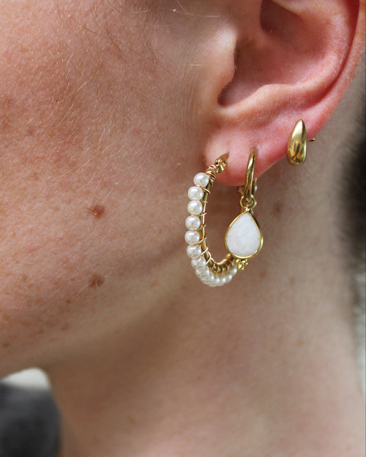 Sally - Earrings -  Natural stone - Stainless Steel