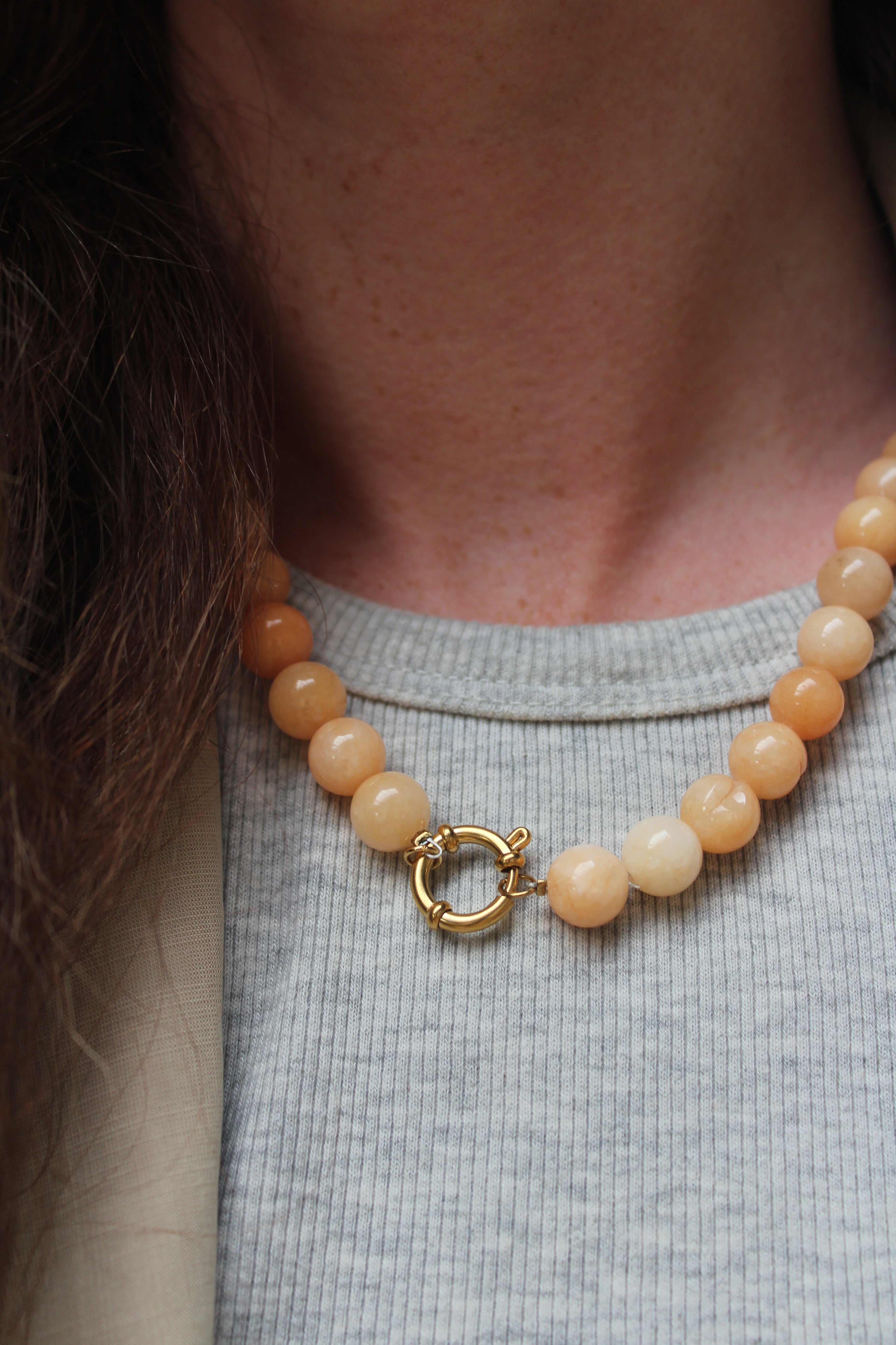 Samira - Necklace - Natural Stone -Stainless Steel