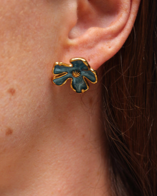 Fleur d'amour - Clous d'oreilles - Boucles d'oreilles - Acier inoxydable