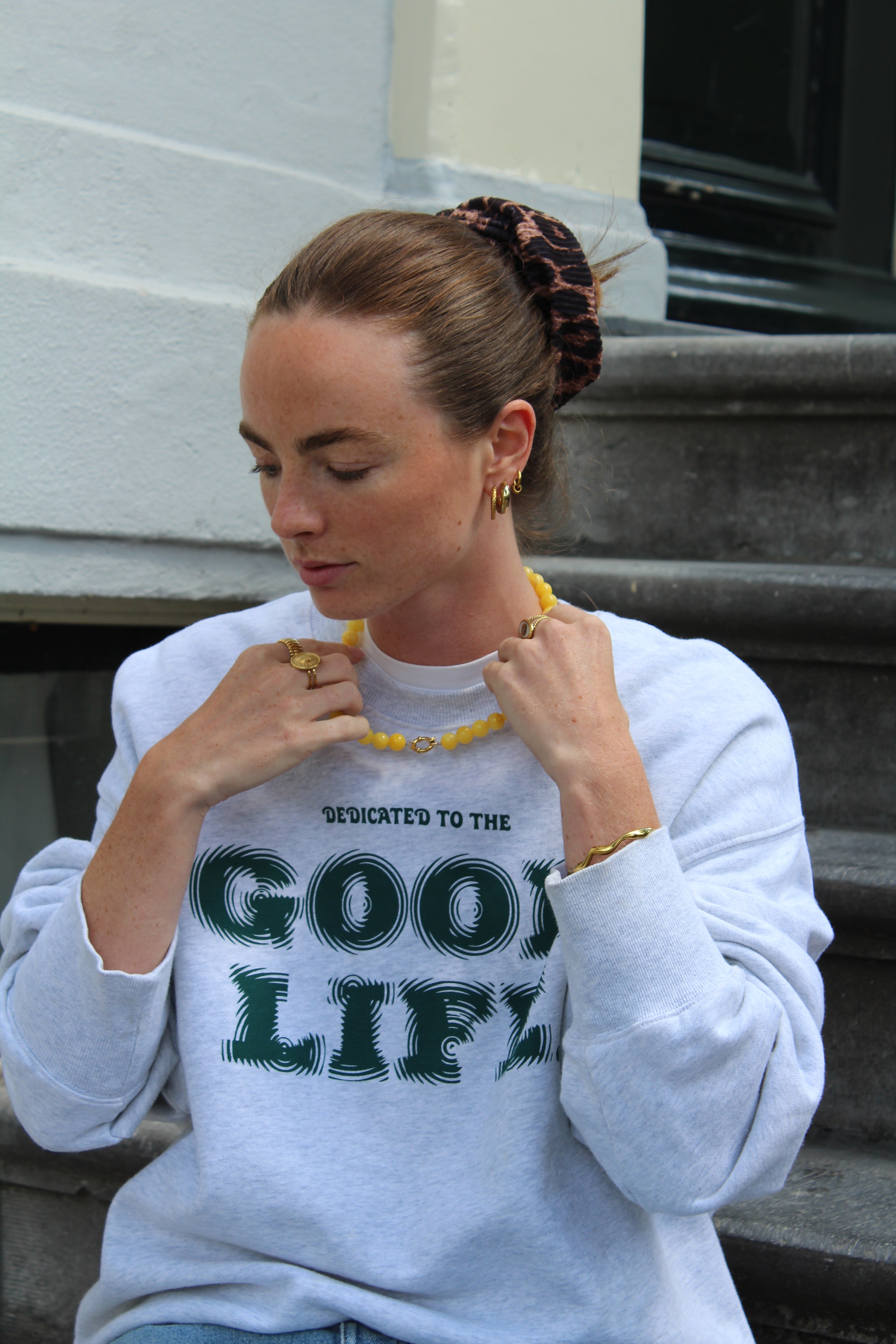 Samira - Necklace - Natural Stone -Stainless Steel