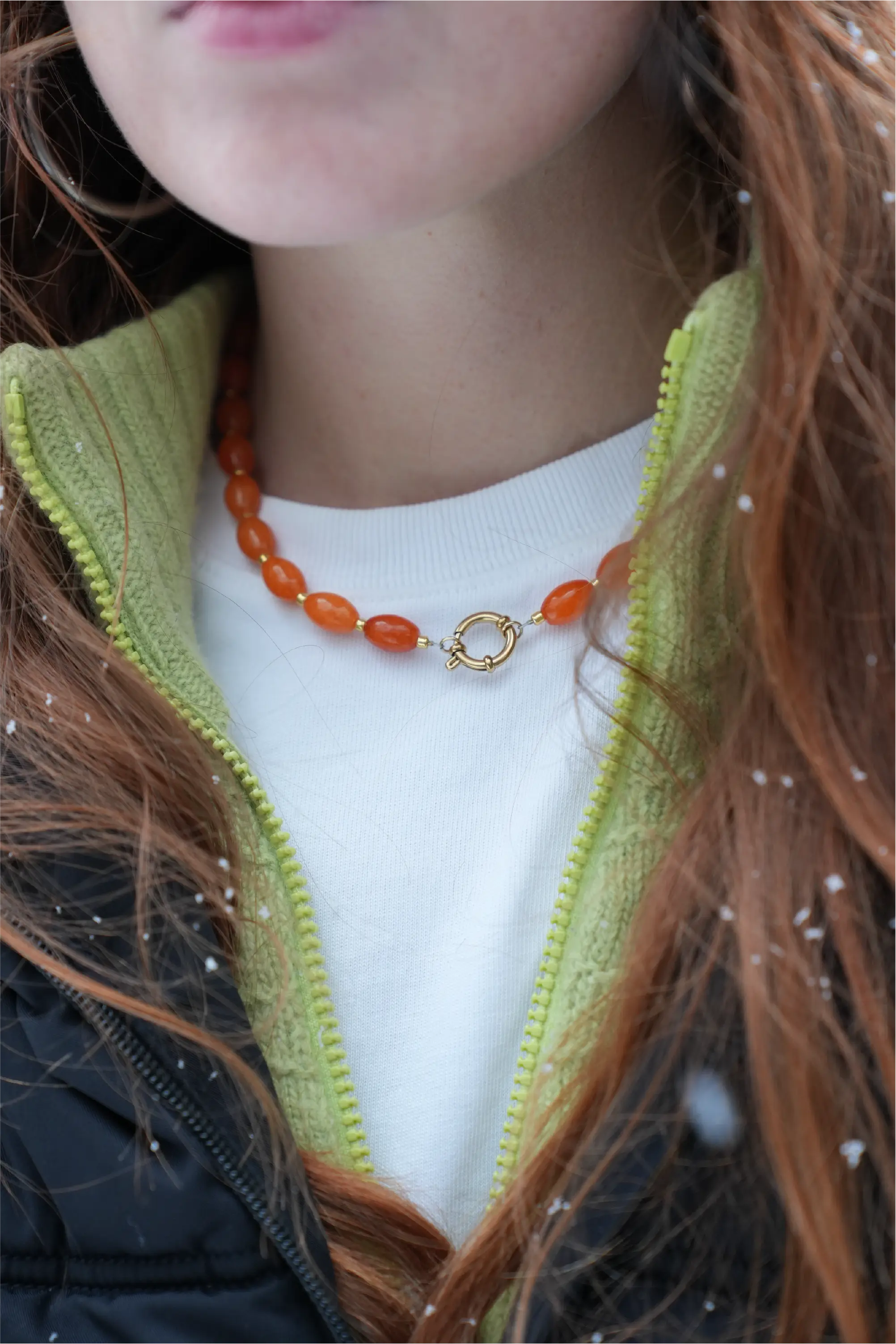 Jossy - Necklace - Natural Stone - Stainless Steel