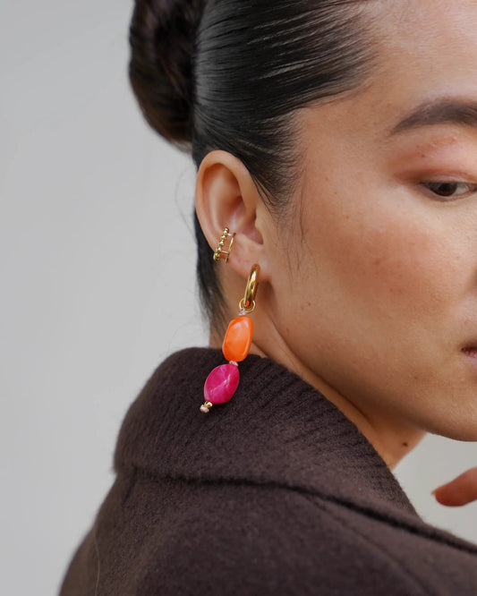 Double Dotted - Boucle d'oreille - Acier inoxydable