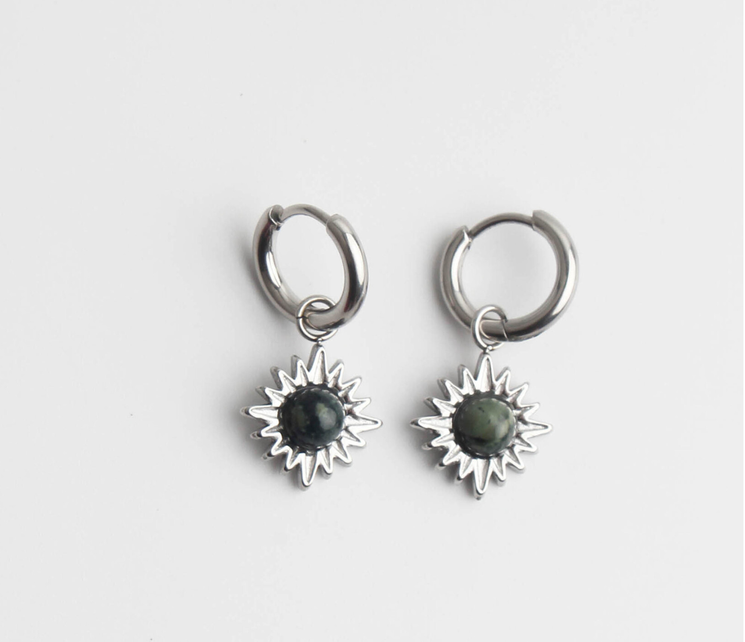 Louelle - Oorbellen - Natuursteen - Stainless Steel