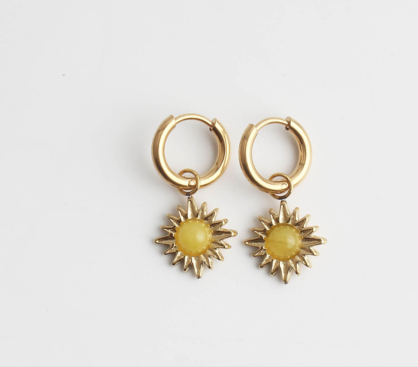 Louelle - Oorbellen - Natuursteen - Stainless Steel