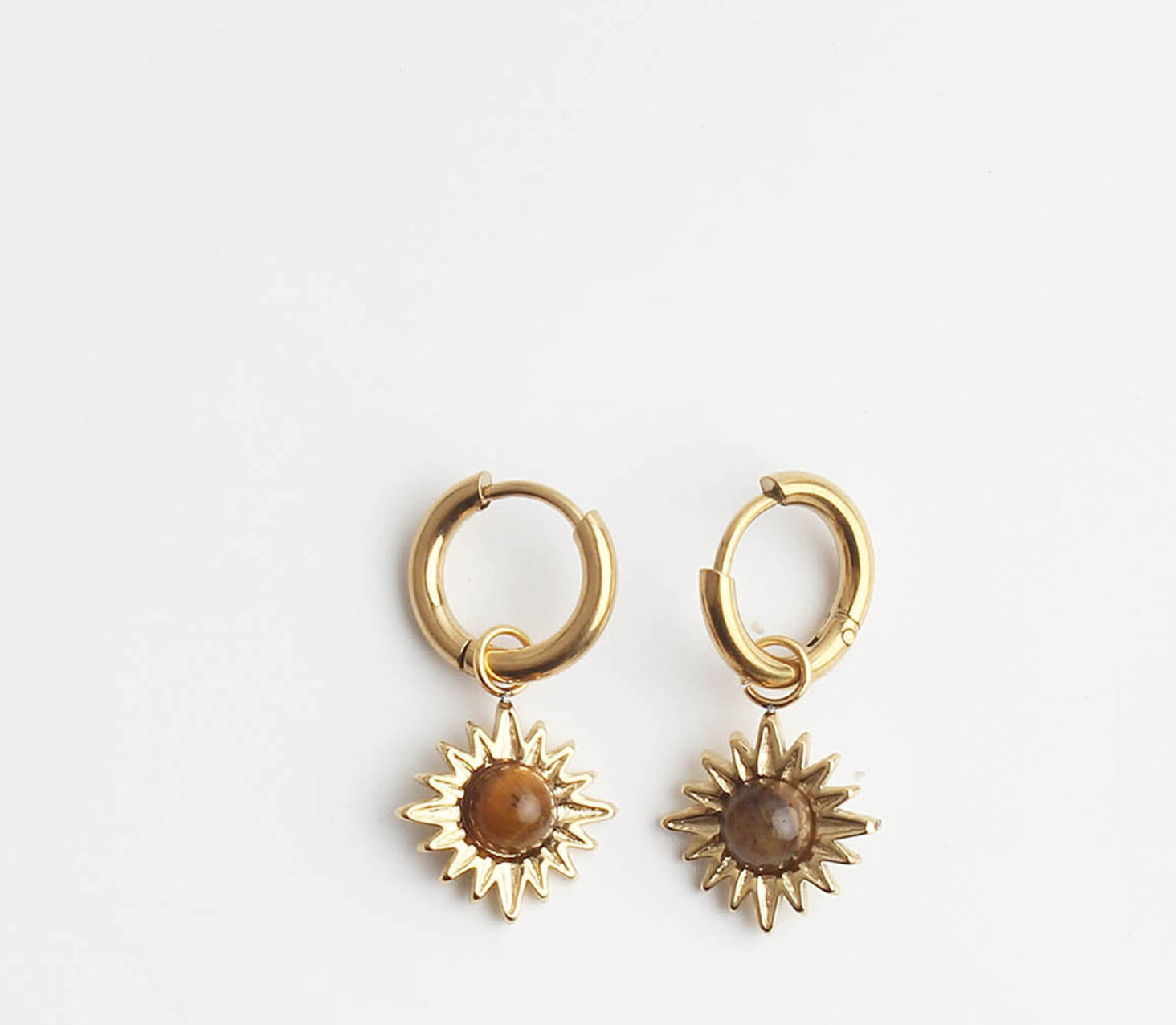 Louelle - Oorbellen - Natuursteen - Stainless Steel