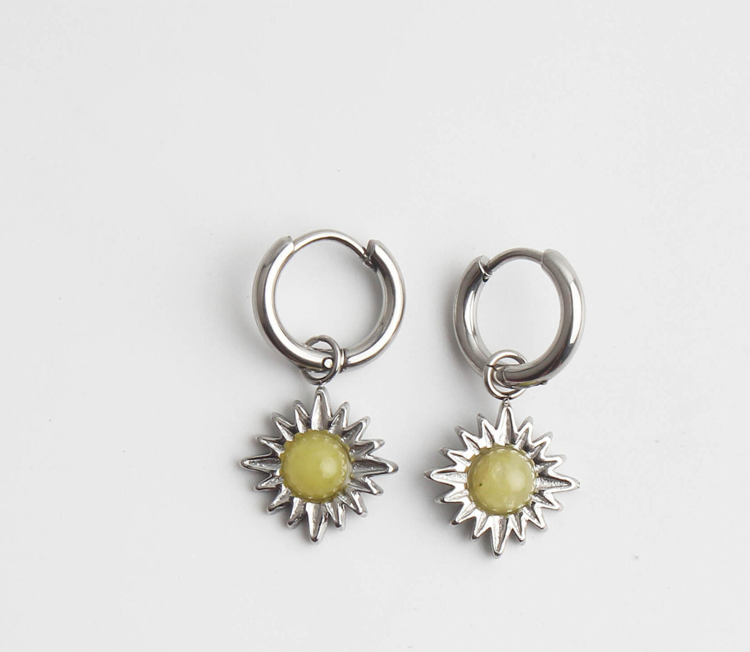 Louelle - Oorbellen - Natuursteen - Stainless Steel