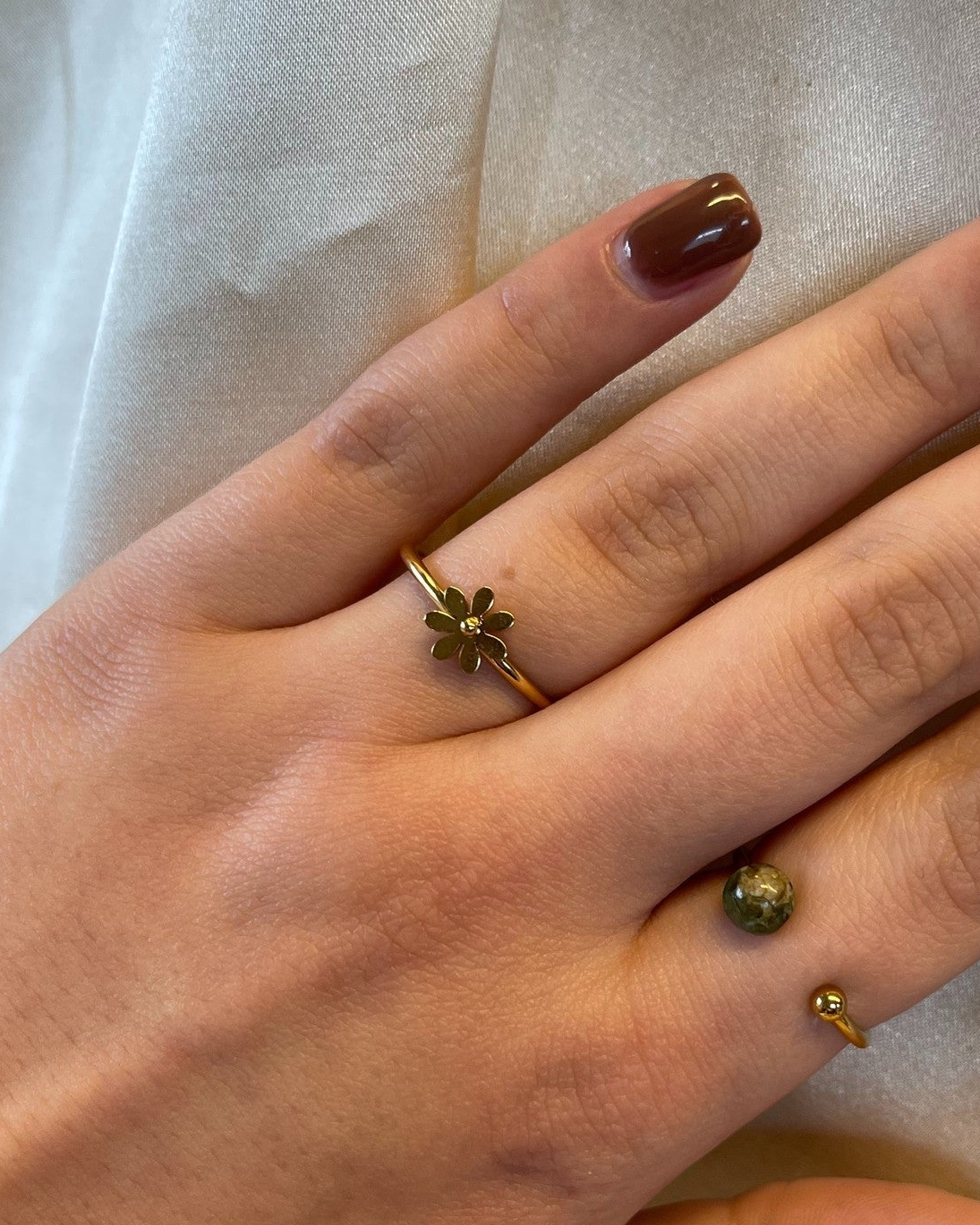 Bloom Flower - Anello - Acciaio inossidabile - Regolabile