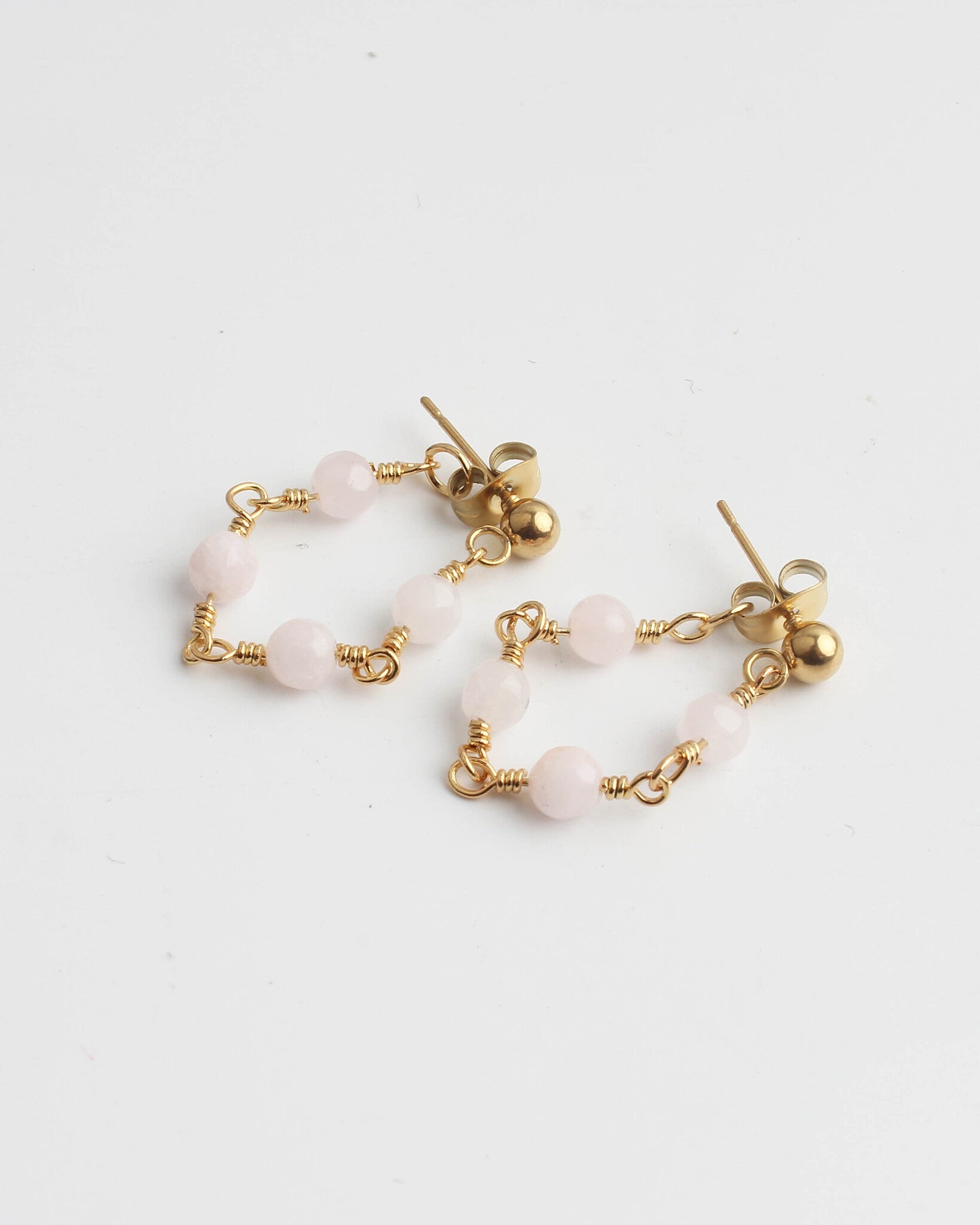 Léa - Boucles d'oreilles - Pierre naturelle - Acier inoxydable