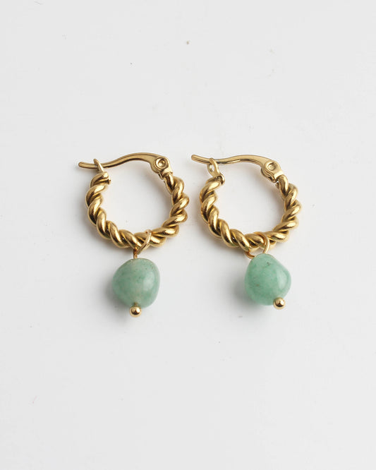 Louane - Orecchini - Pietra naturale - Acciaio inossidabile