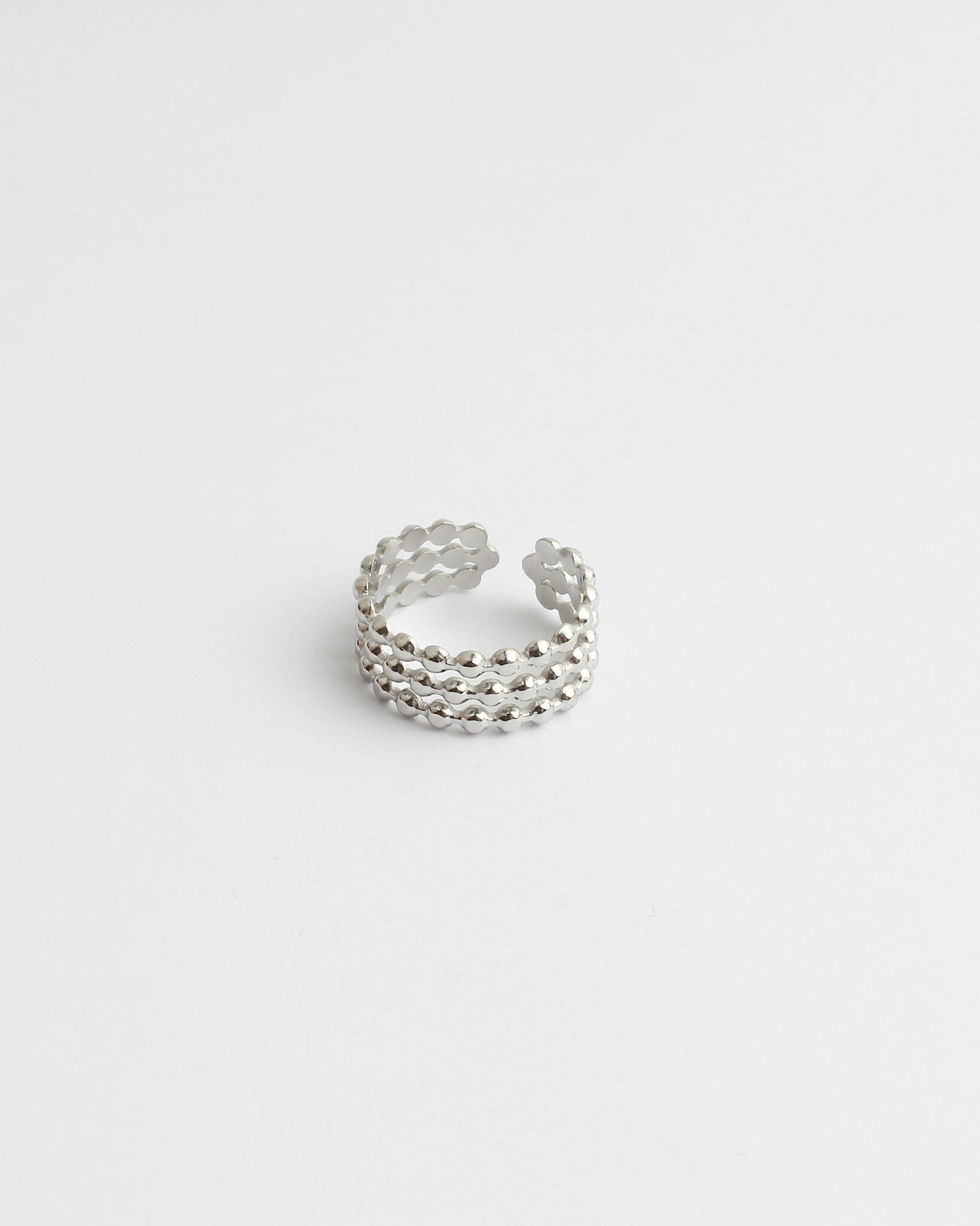 Dotted  - Ring - 3 Schichten - Edelstahl - Einstellbar