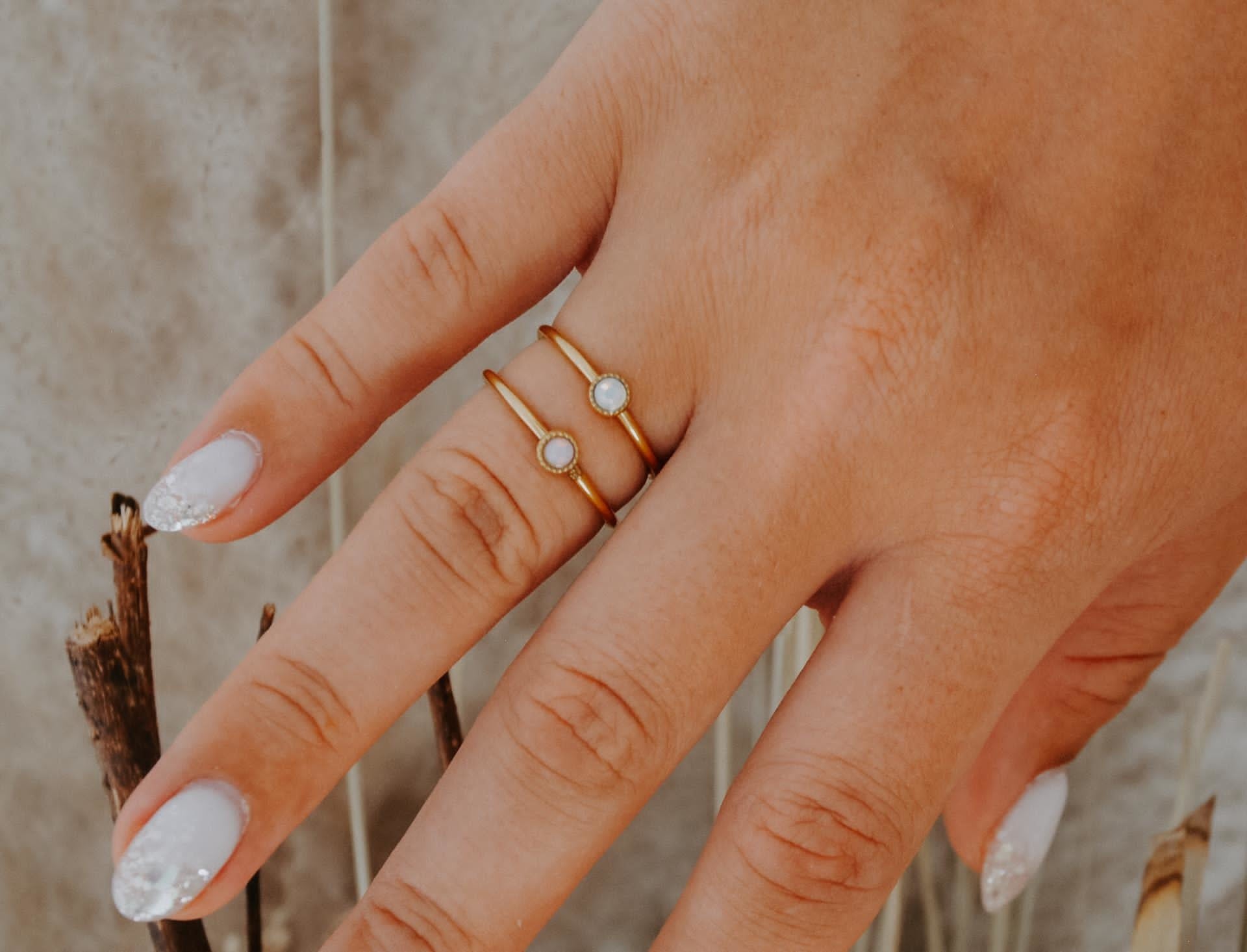 Strass - Anillo - Acero inoxidable - Ajustable