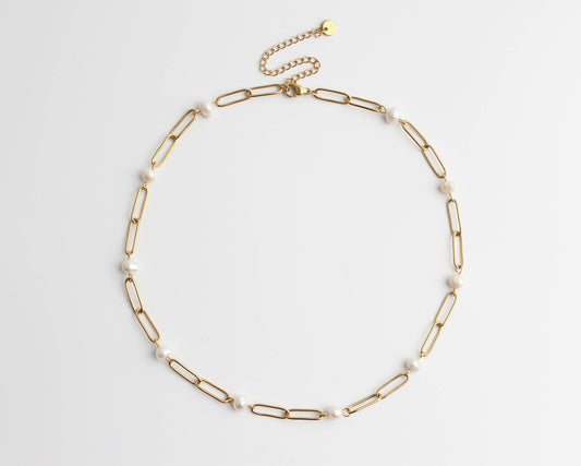 Pearly Chain  - Halskette - Edelstahl