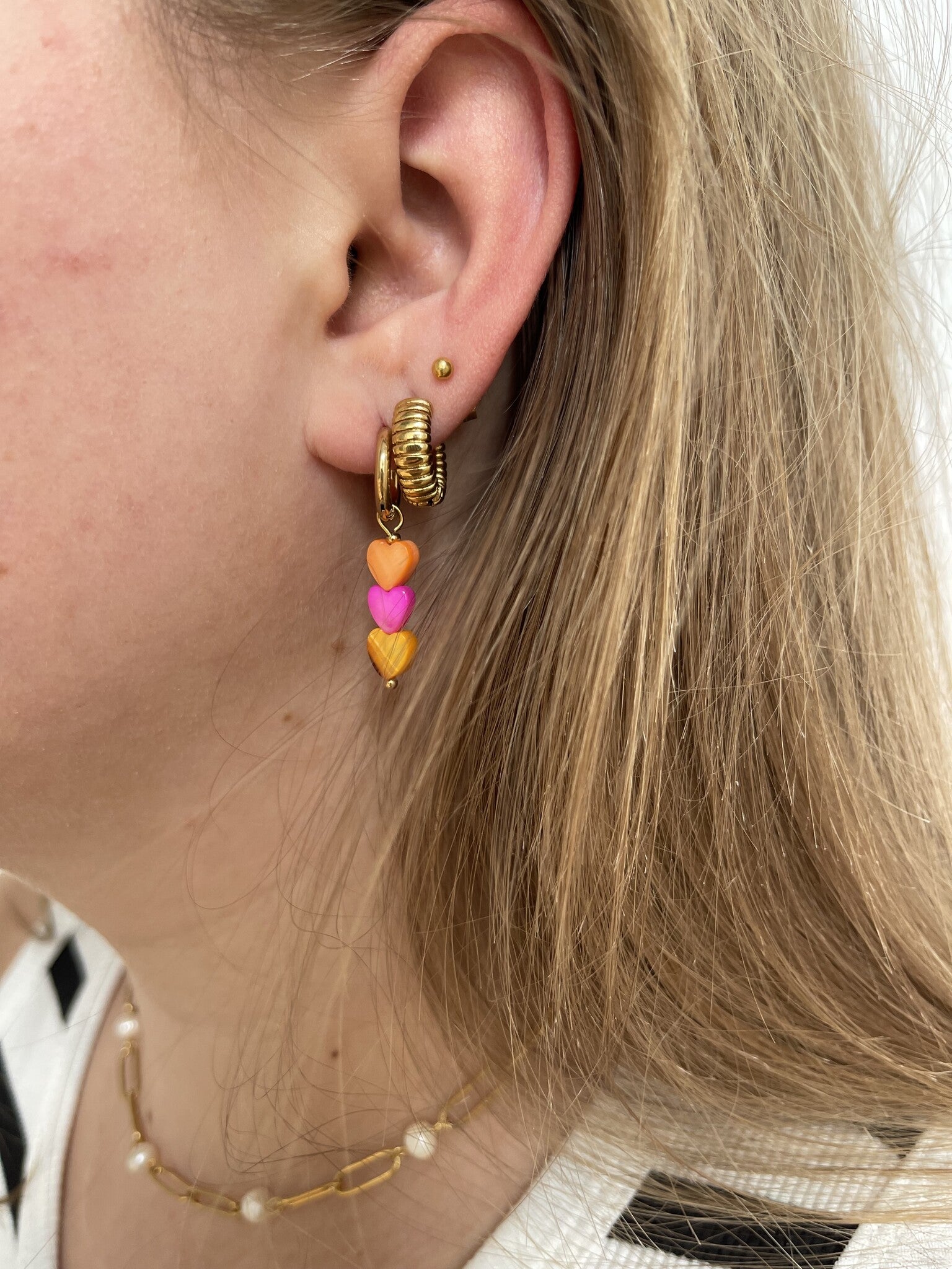 Heart To Heart - Earrings - Stainless Steel