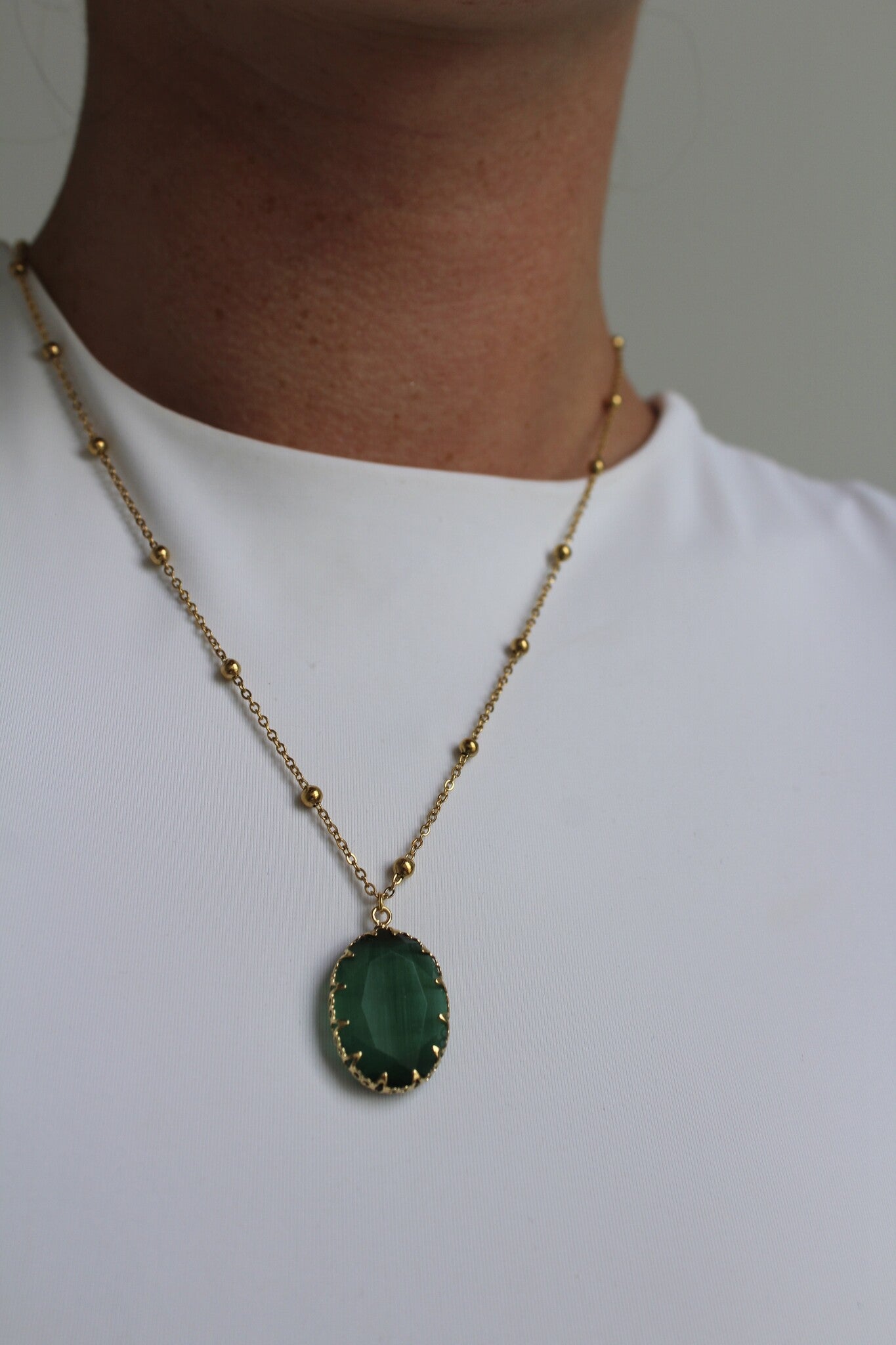 Darla - Collier - Pierre naturelle - Acier inoxydable