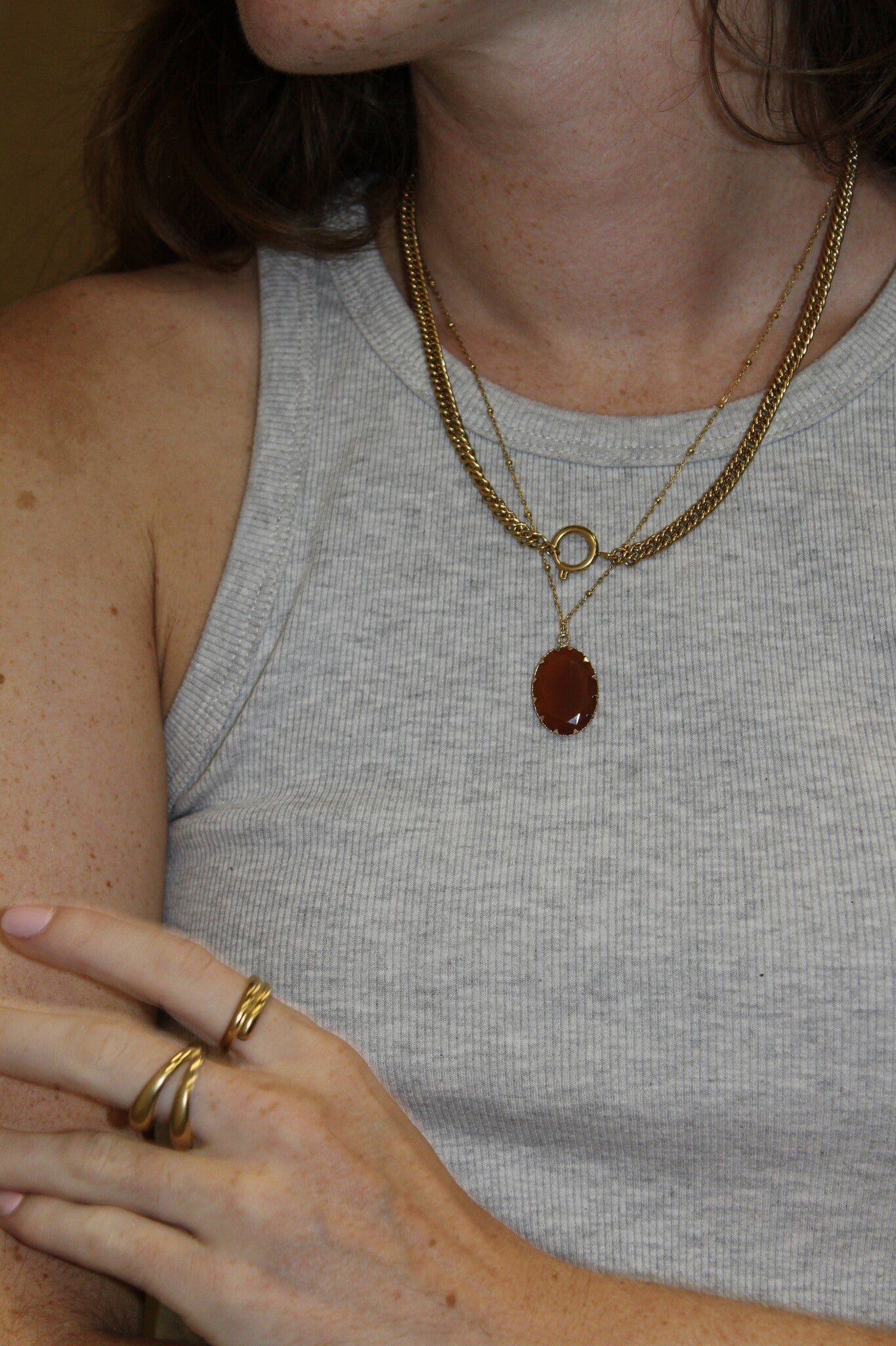 Darla - Collier - Pierre naturelle - Acier inoxydable